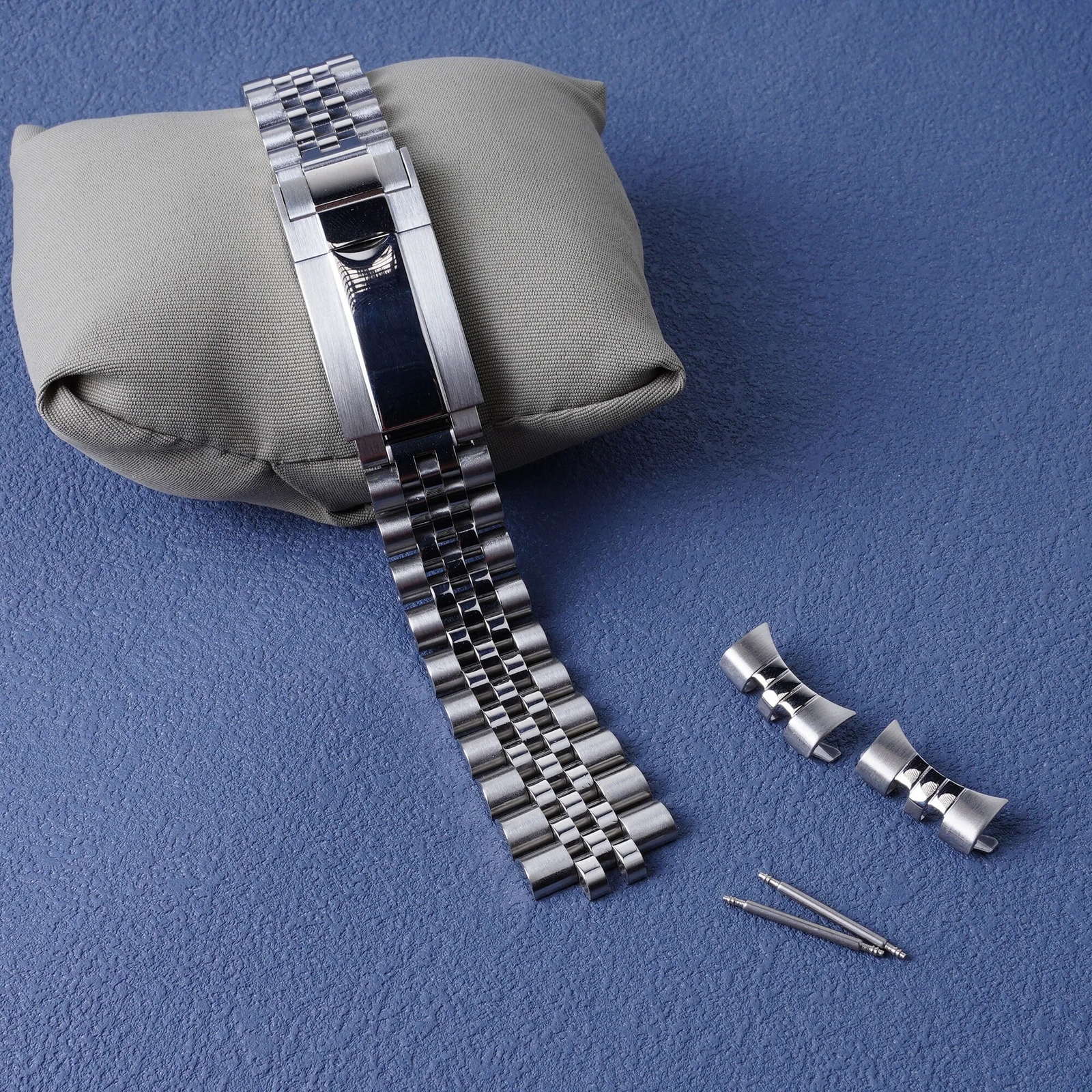 For Seiko 5 SNK361 18mm Jubilee WatchBand Bracelet With Oyster Deployment Clasp