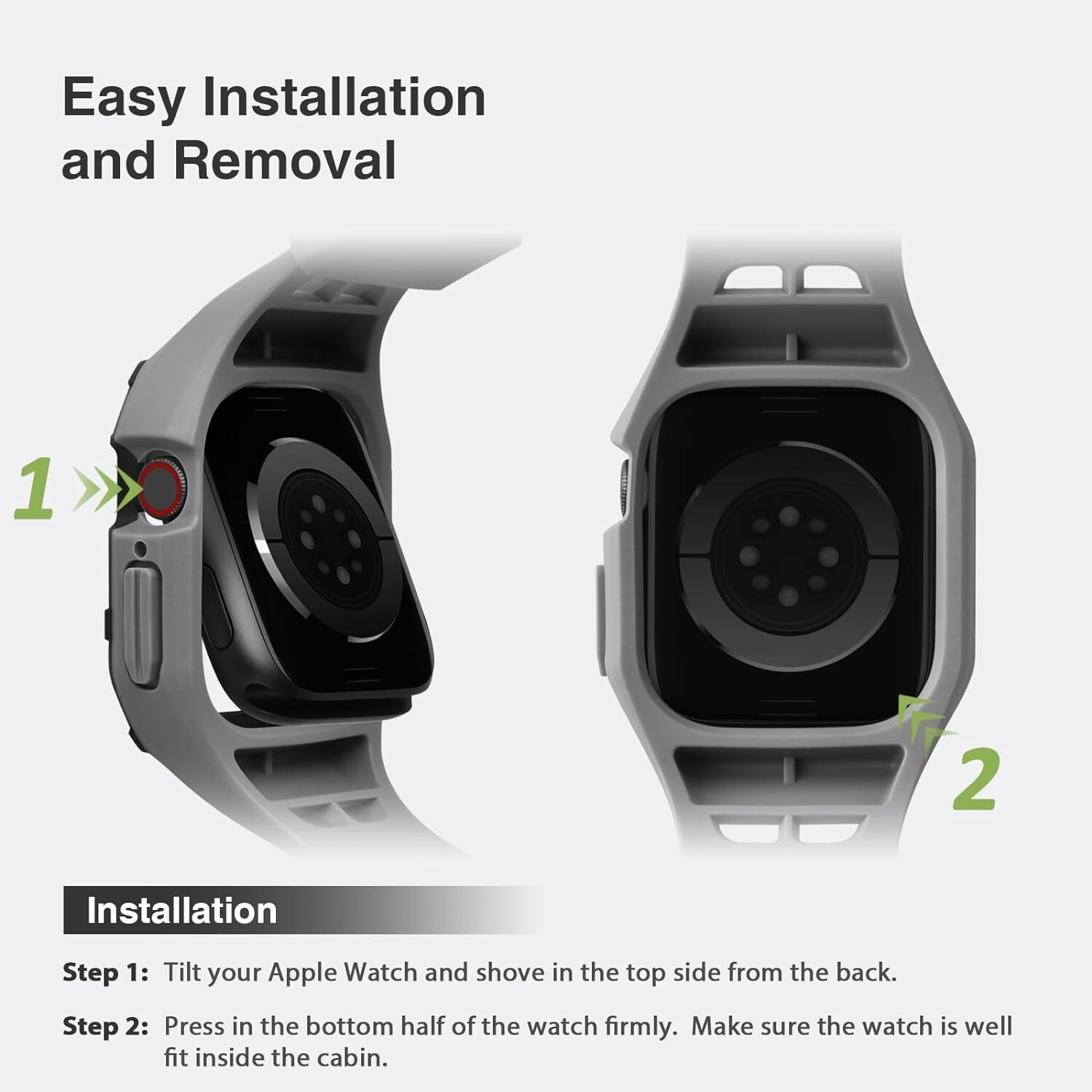 Compatible with Apple Watch Band 45mm 44mm 42mm with Bumper Case