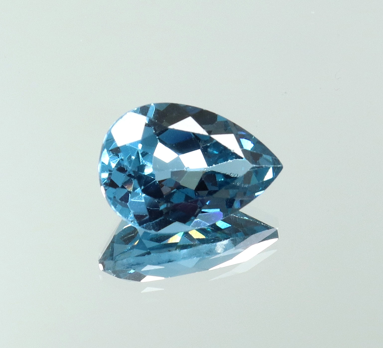 Natural 6.20 Ct Museum Blue Aquamarine Pear Cut Certified Loose Gemstone