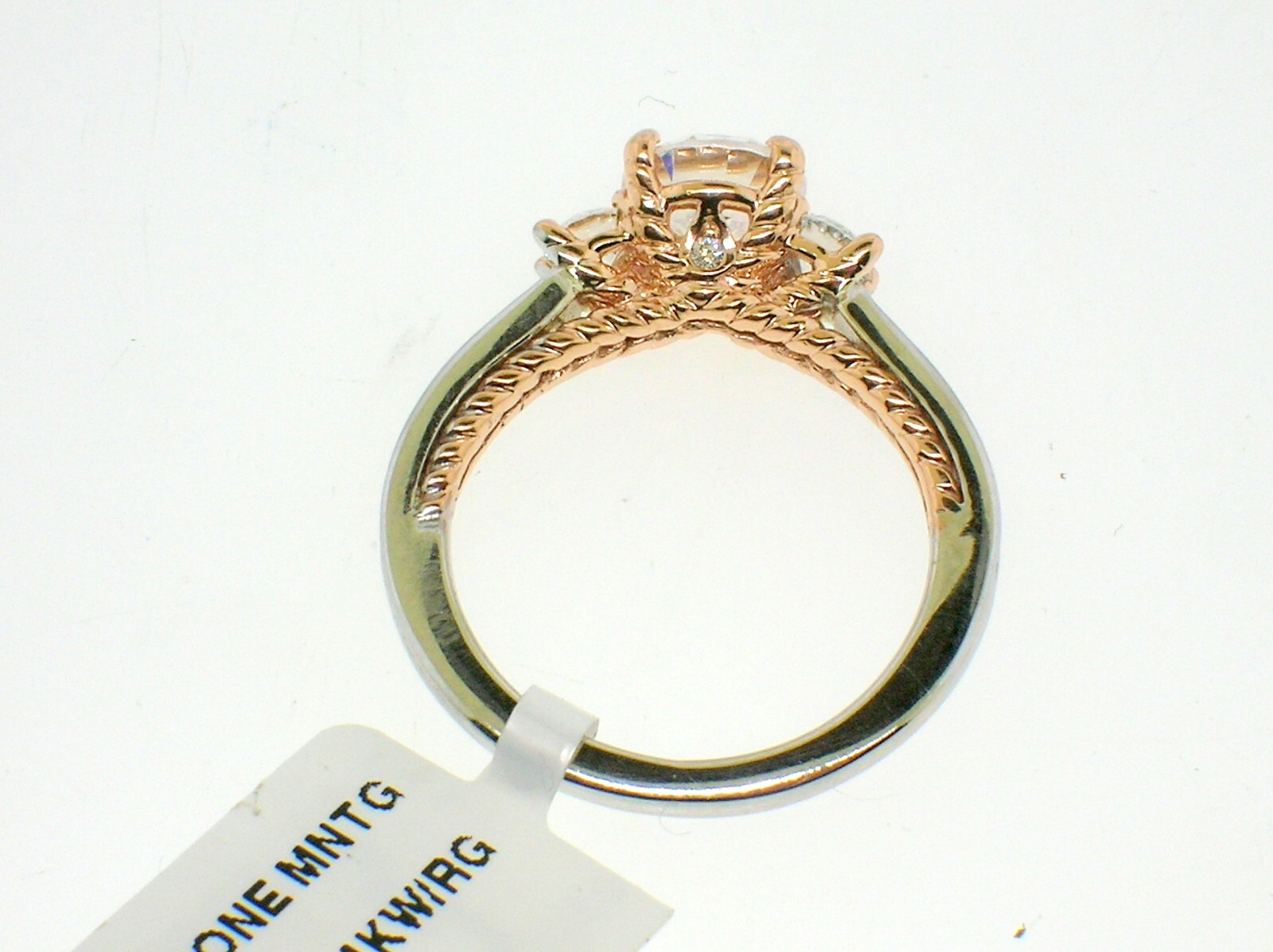 ART CARVED 14K WHITE/ROSE MOUNTING 0.38 CTW DIAMONDS – SIZE 5.5US – RETAIL$2,155