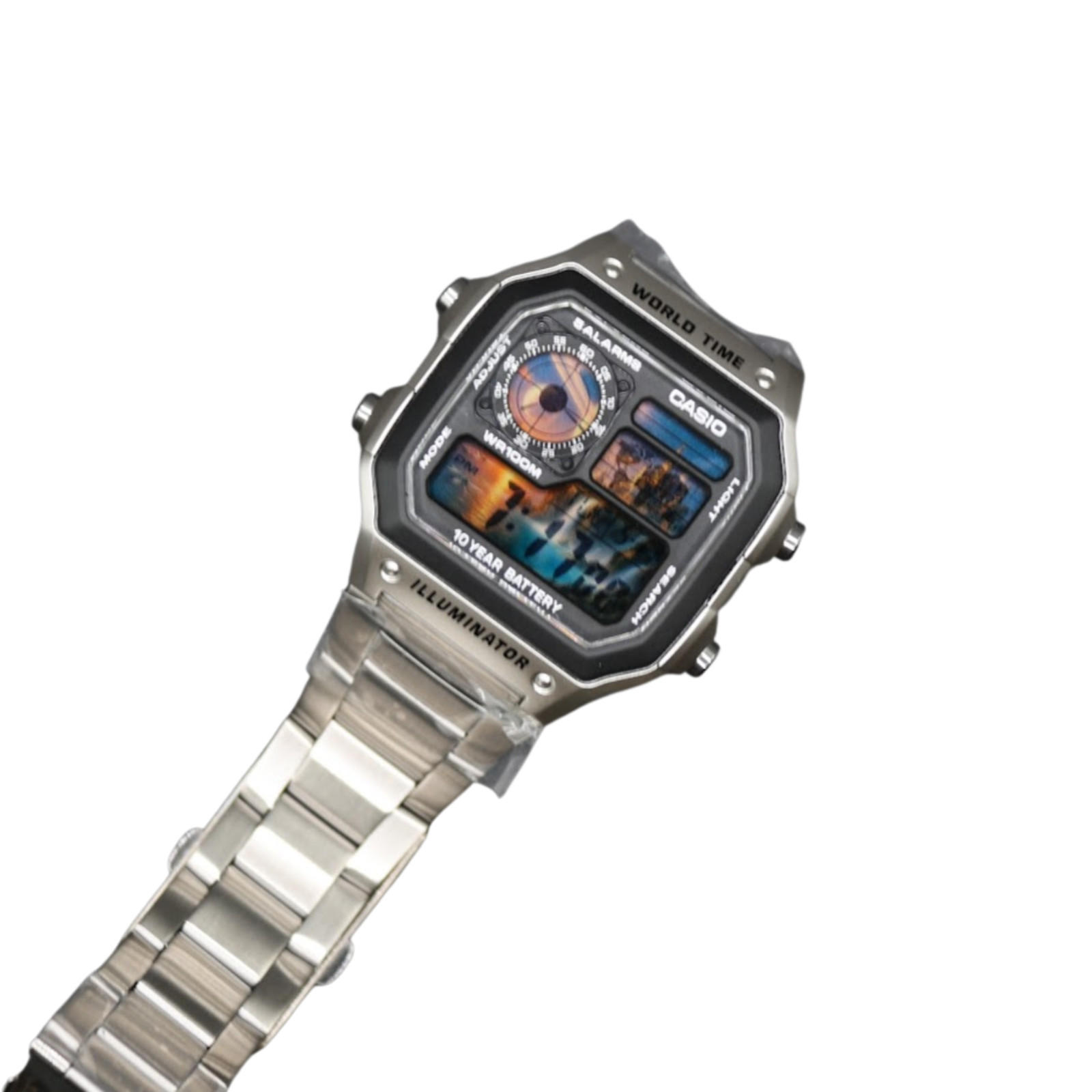 CASIO AE-1200WHD Royale World Time Watch Mod Imaginary World Display