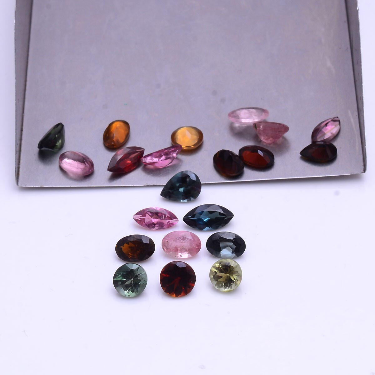 21 Pcs Natural Tourmaline Multi-Color 4.77mm-7.83mm Sparkling Loose Gemstones