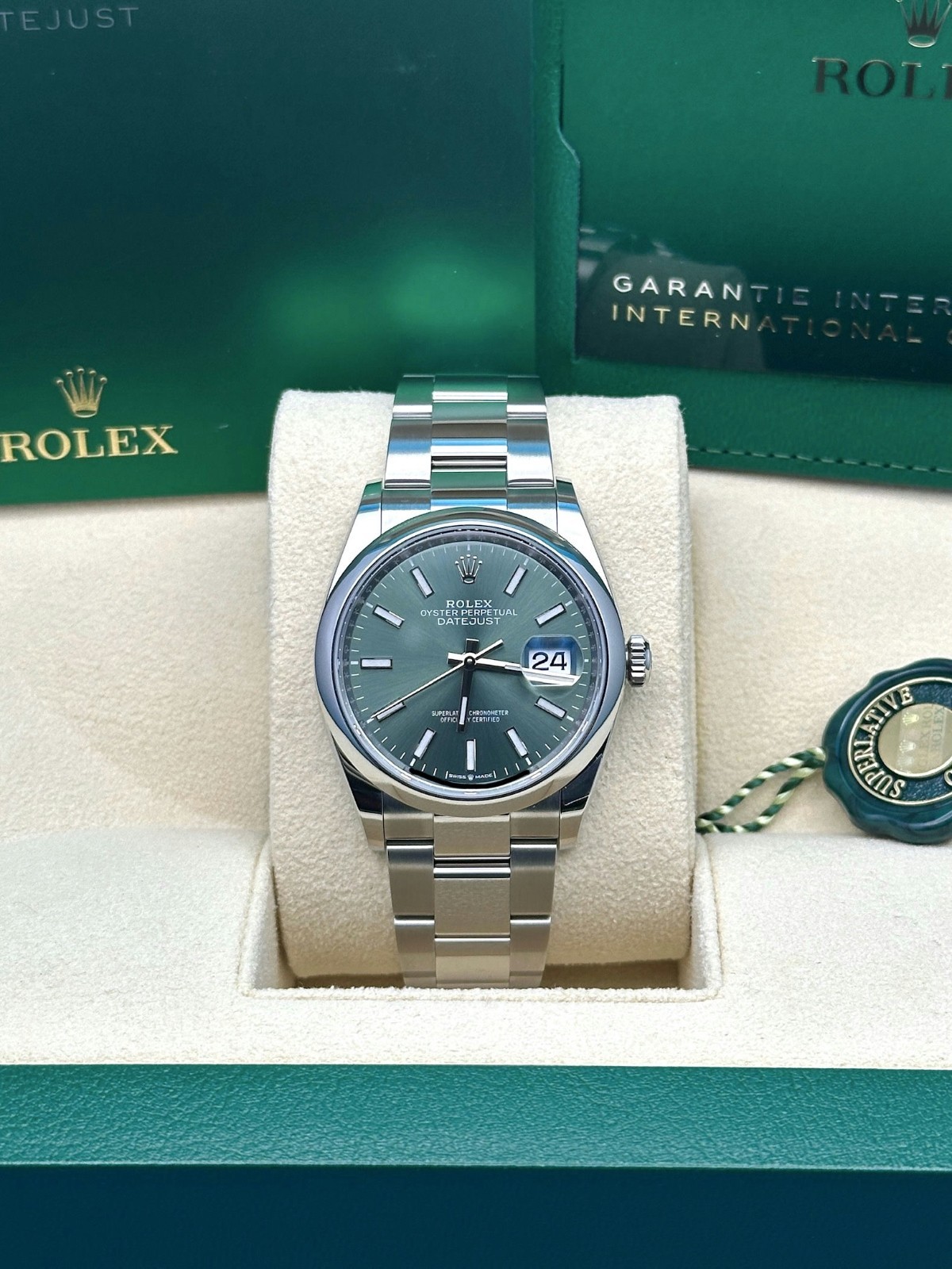 Rolex Datejust 126200 Oyster Bracelet Green Dial NEW 2026