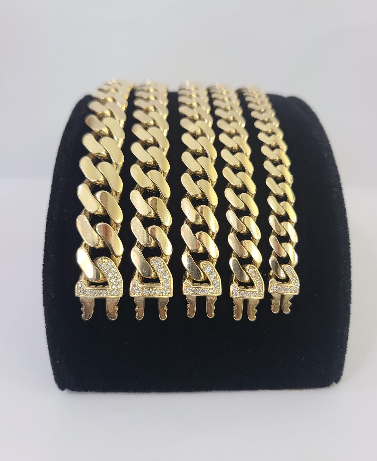Real 14k Gold Monaco Bracelet 7mm-11mm 8″-8.5″ 14kt Yellow