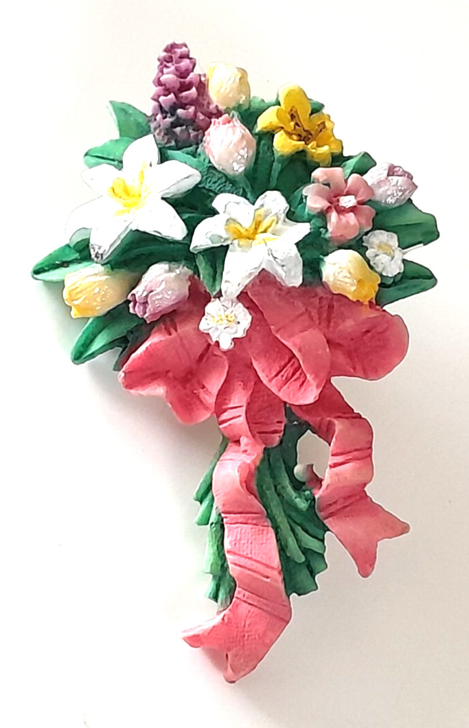 Vintage Spring Wedding Prom Beauty Flower Bouquet Lightweight 2.25″ Brooch Pin