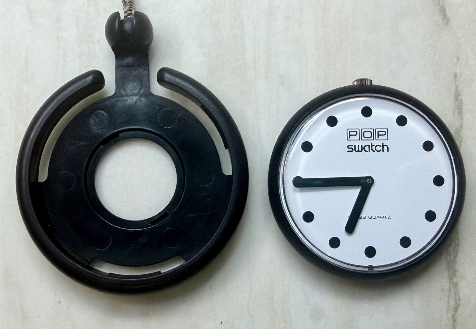 VINTAGE 1986 SWATCH POP “Jet Black” BB001 – NO YEAR DIAL – First Year Production