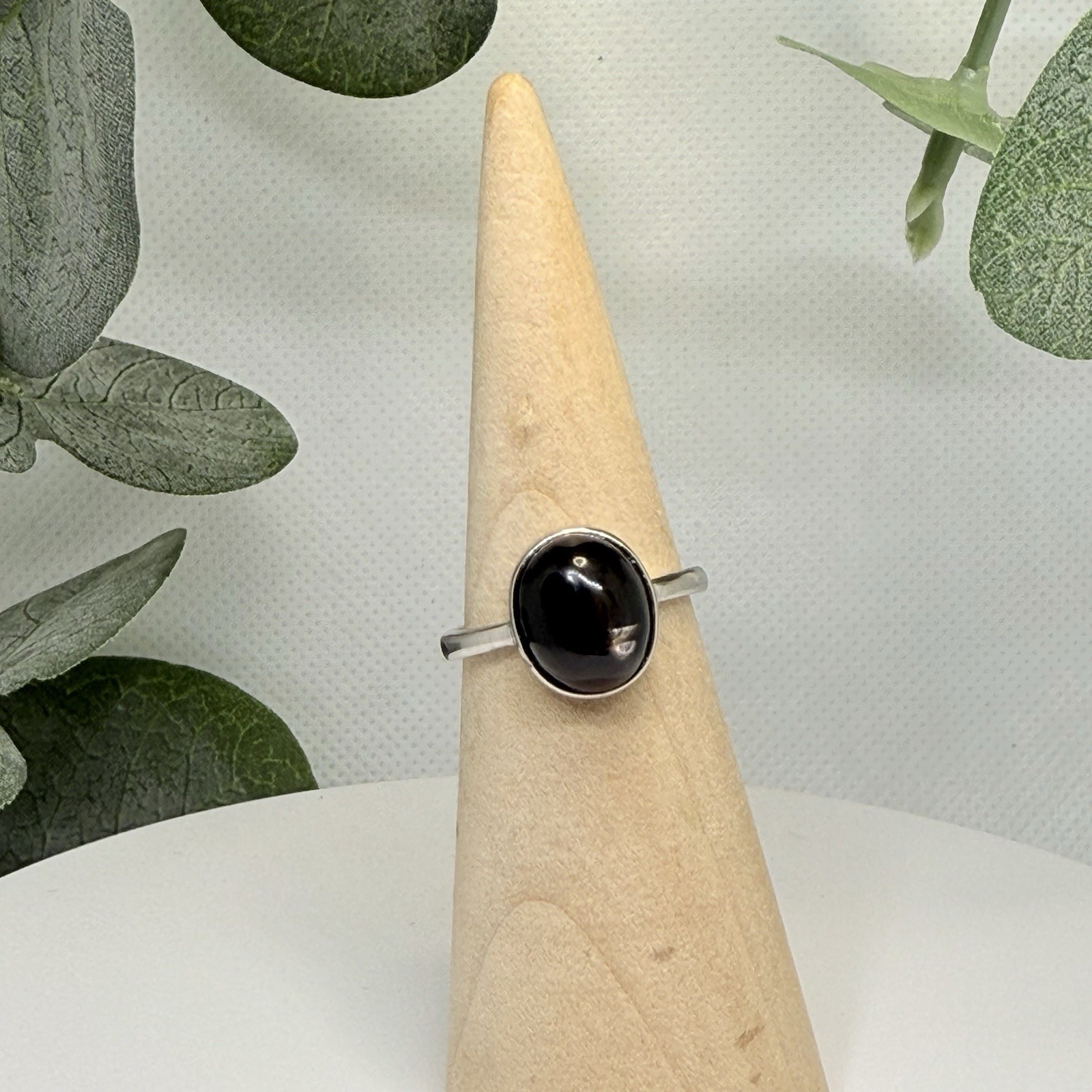 Hypersthene Adjustable Alloy Ring 11.6/6MM