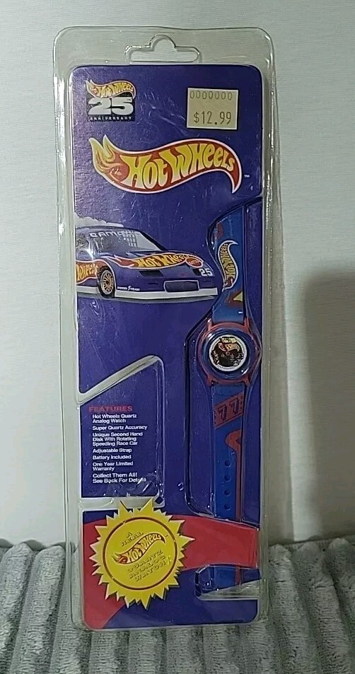 NOS Vtg 1993 Hot Wheels 25th Anniversary 77 Quartz Analog Watch Sealed KLA047