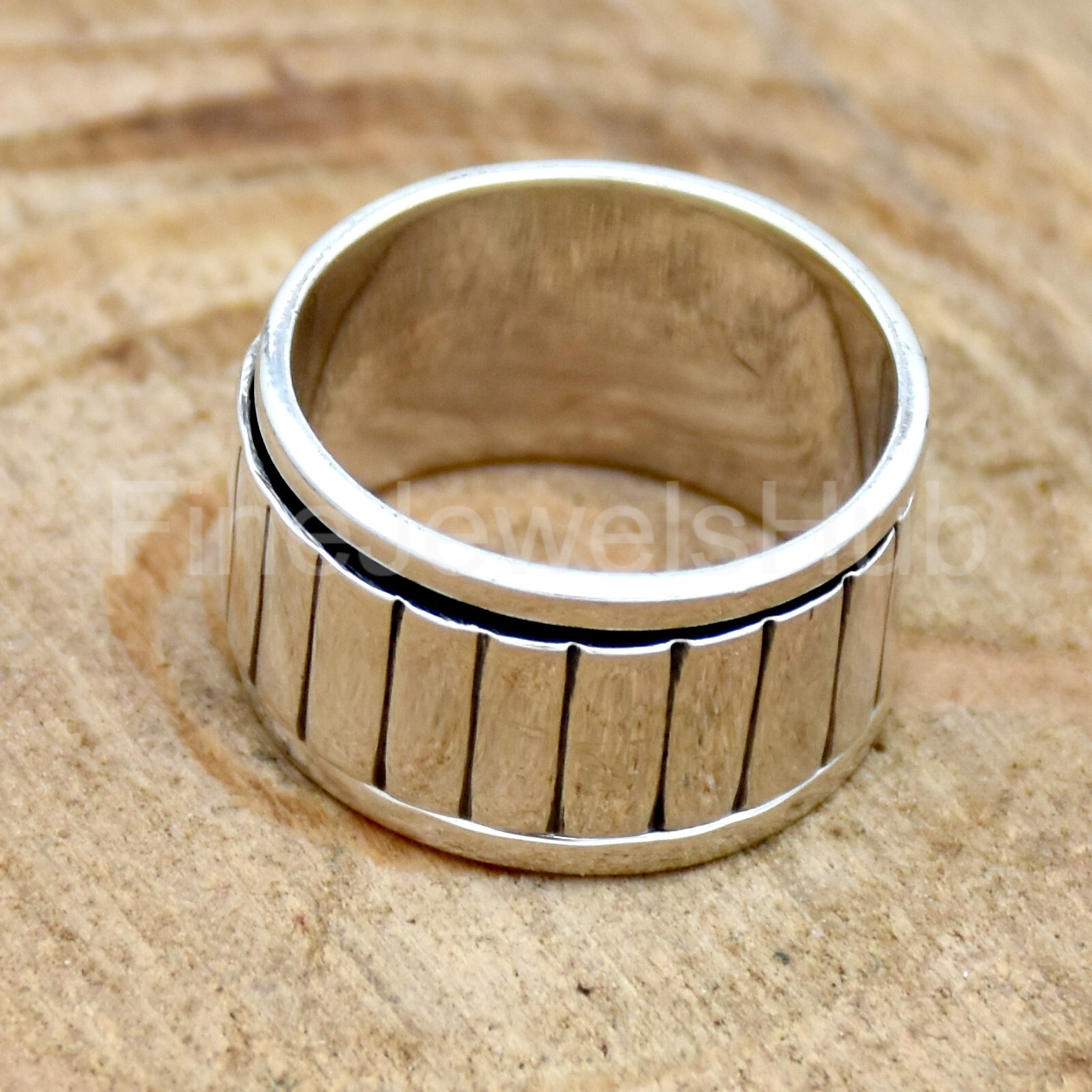 Spinner Ring 925 Sterling Silver Ring Wide Band Ring Handmade Silver Ring Thumb