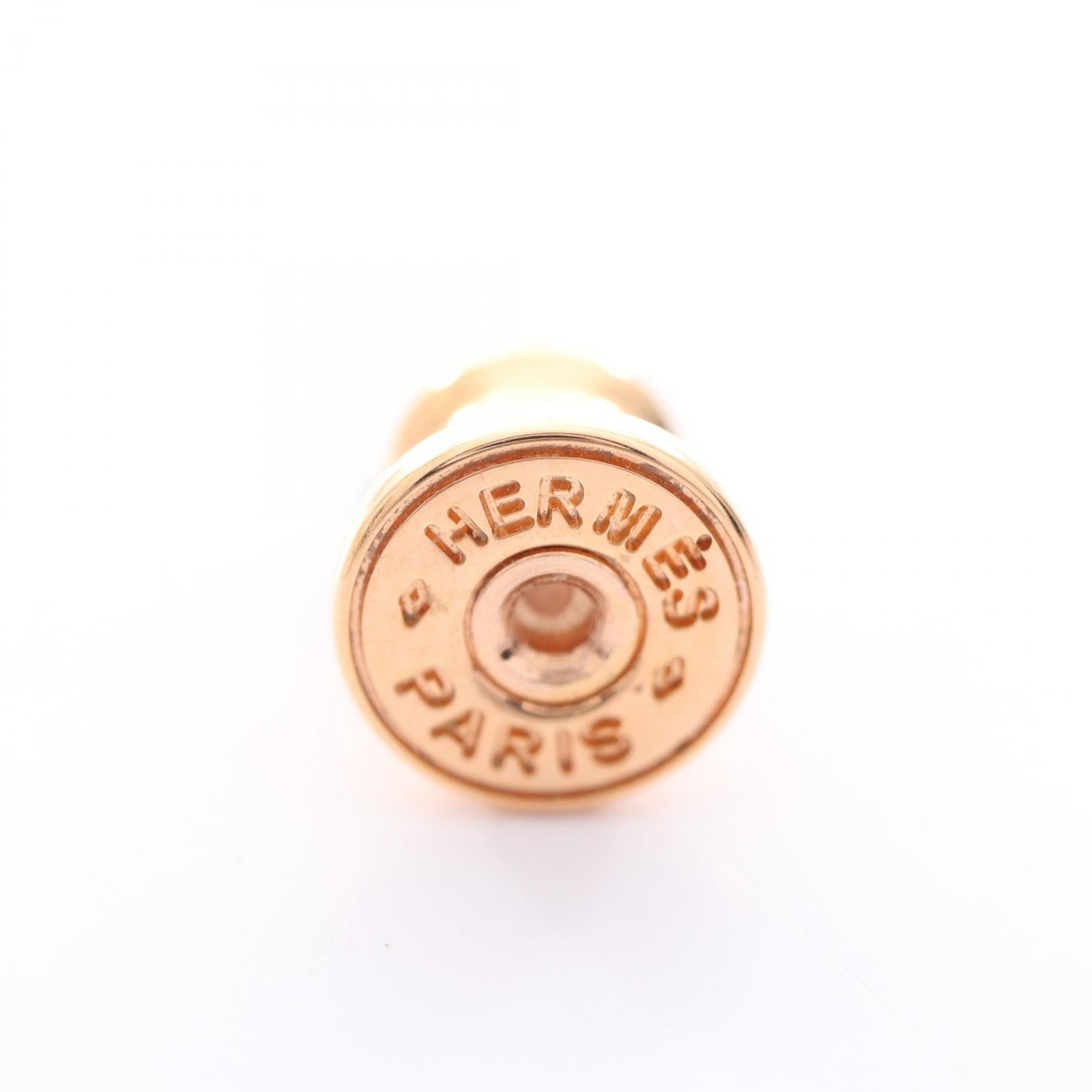 HERMES MINI POP H Pierced earrings Gold Plated Black Used
