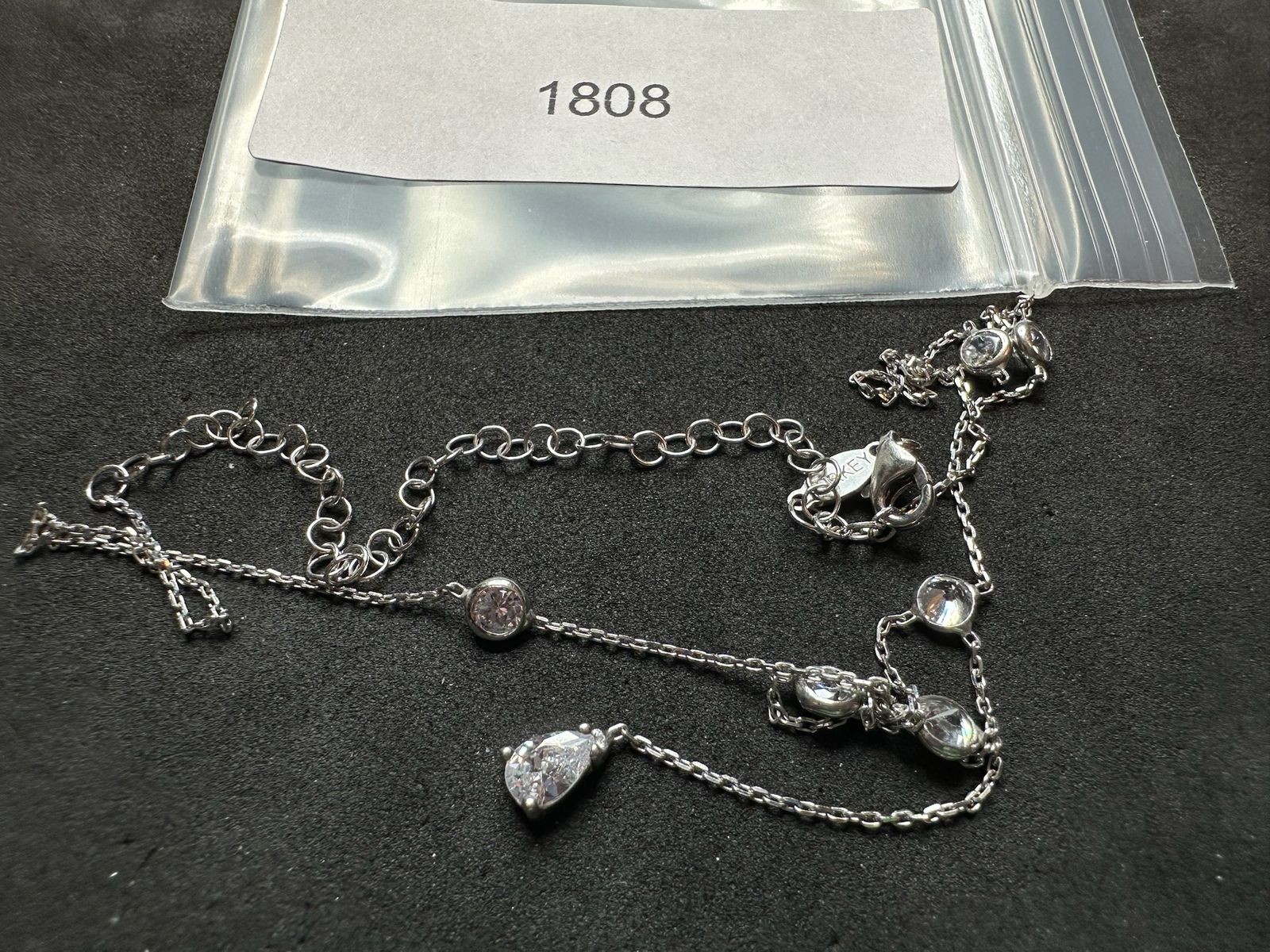 2.82g Vintage Sterling Silver 925 Necklace Accents Adjustable 16 in M