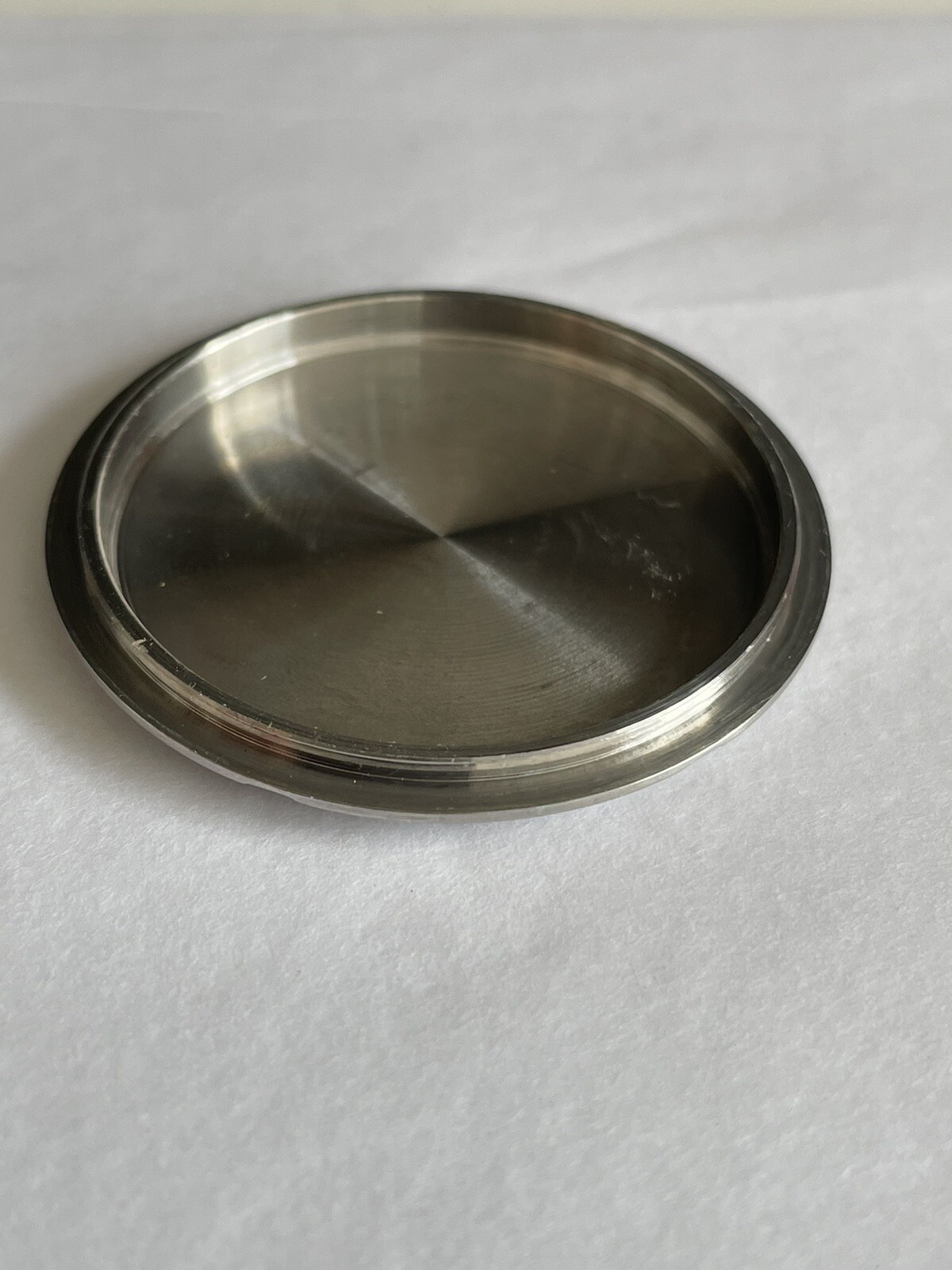 Tandorio Pilot Case Back. NH35. Brushed Stainless Steel. Watch Mod Part.