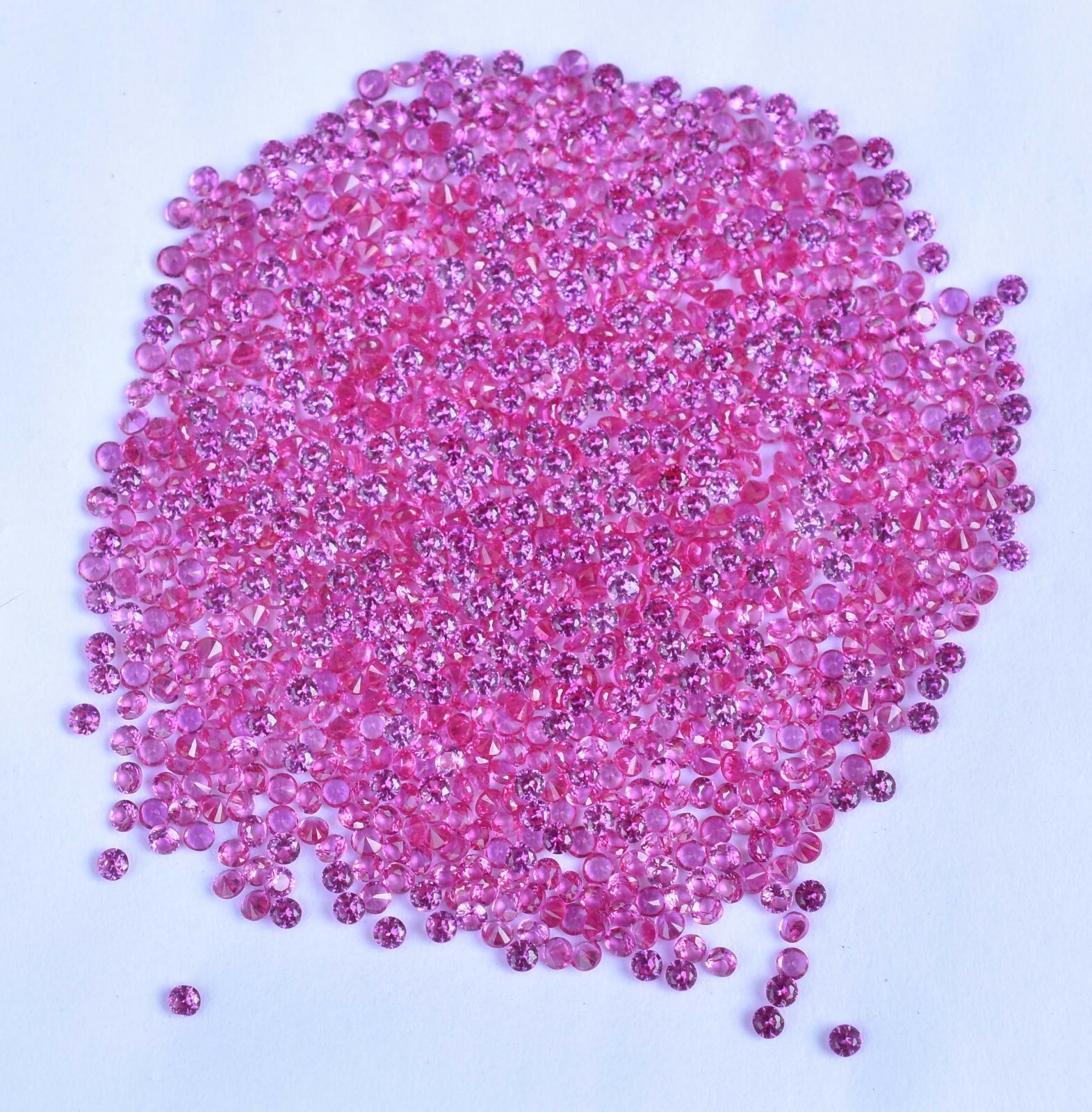 1000 Pcs Natural Red Pink Ruby Round 1.00 mm Quality Treated Loose Gemstone
