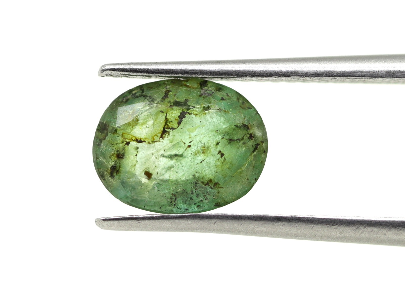 1.60 Ct Natural Green Emerald Untreated Oval Cut 9×7 mm Brazil Loose Gemstone
