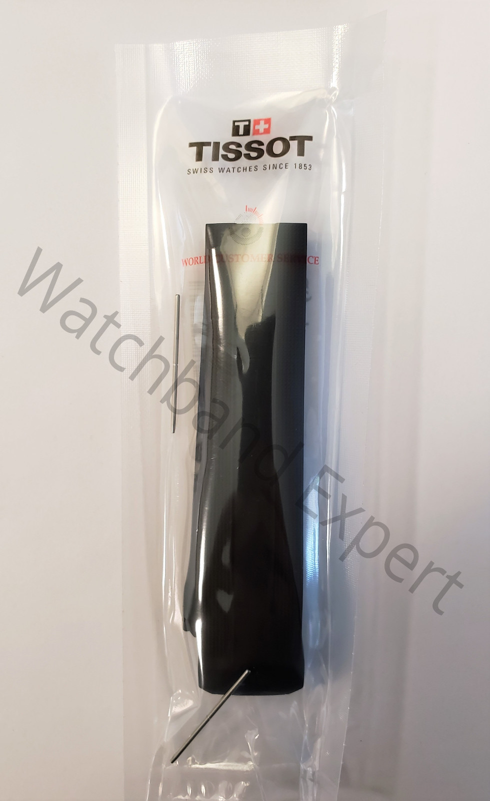 Original Tissot T-Touch Expert SOLAR T091420A Black Rubber Watch Band Strap