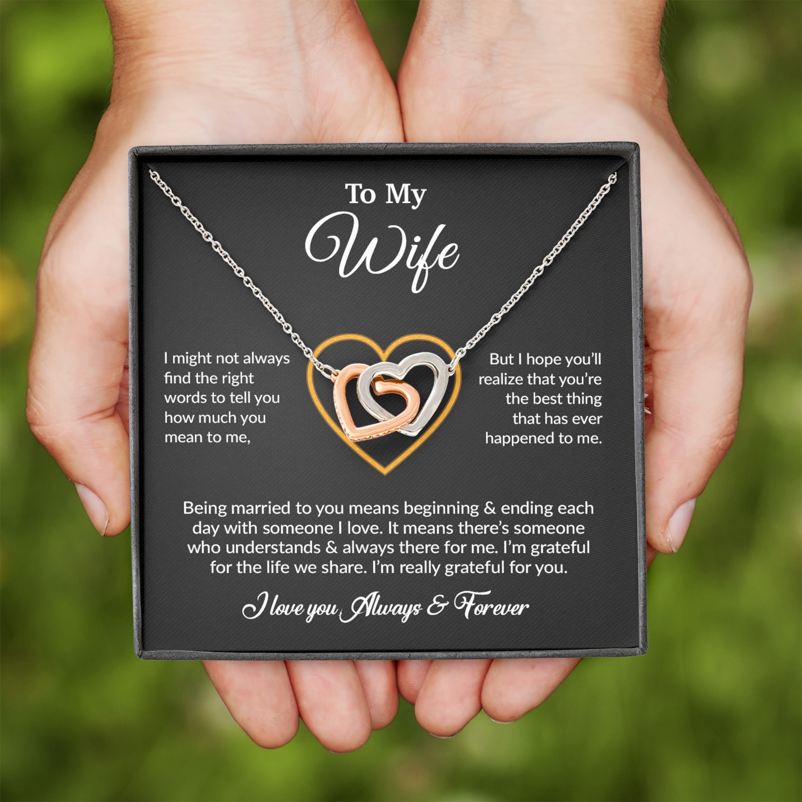 To My Wife Necklace, Gift For Wife, Anniversary Gift For Wife, Necklace For Wife