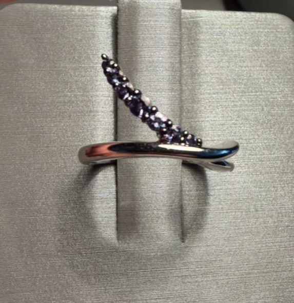 Natural Alexandrite Ring in Platinum- Color Change Gemstone SIZE 6.5