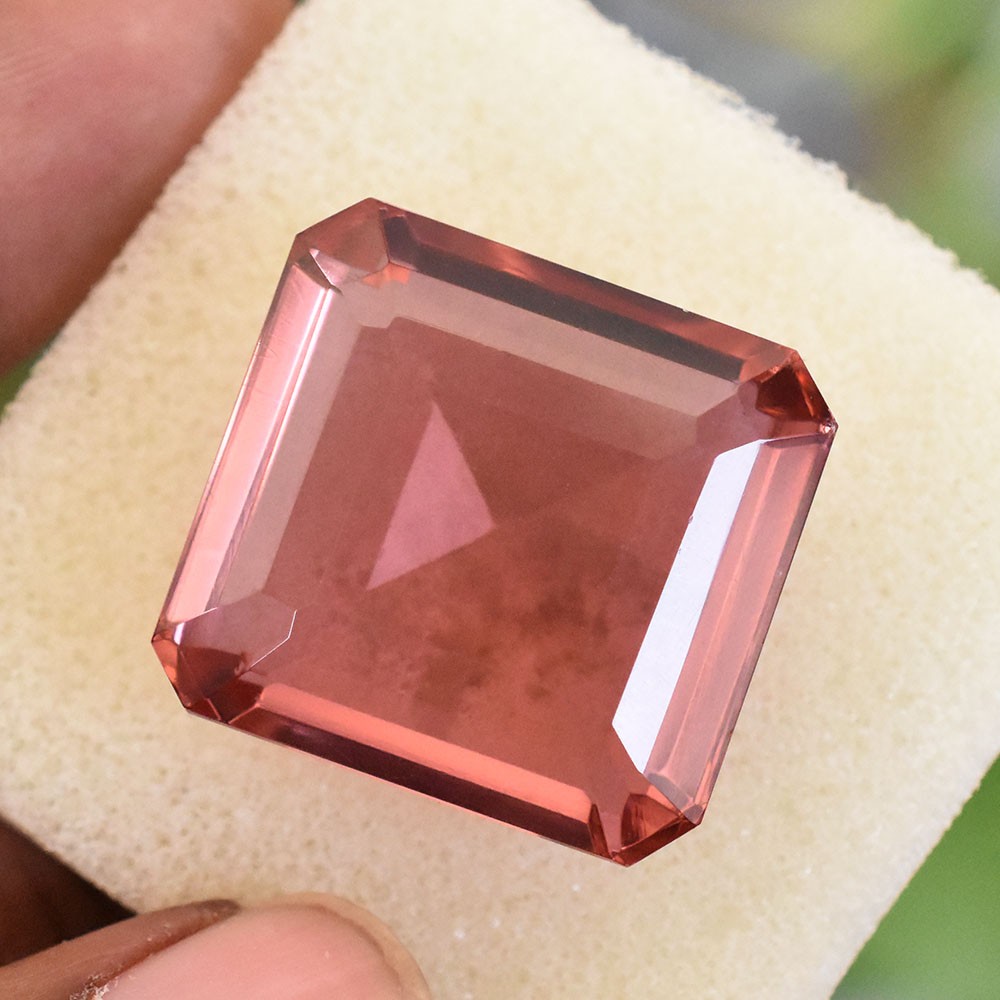 CERTIFIED Rare 25x24mm Emerald Cut LAB-CREATED Alexandrite Loose Gemstone