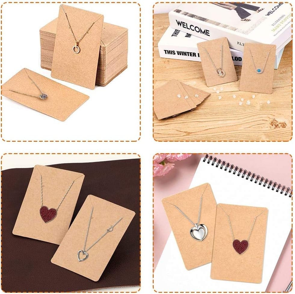 Earring Display Cards 100 Pcs Kraft 3.5×2.4 Inches