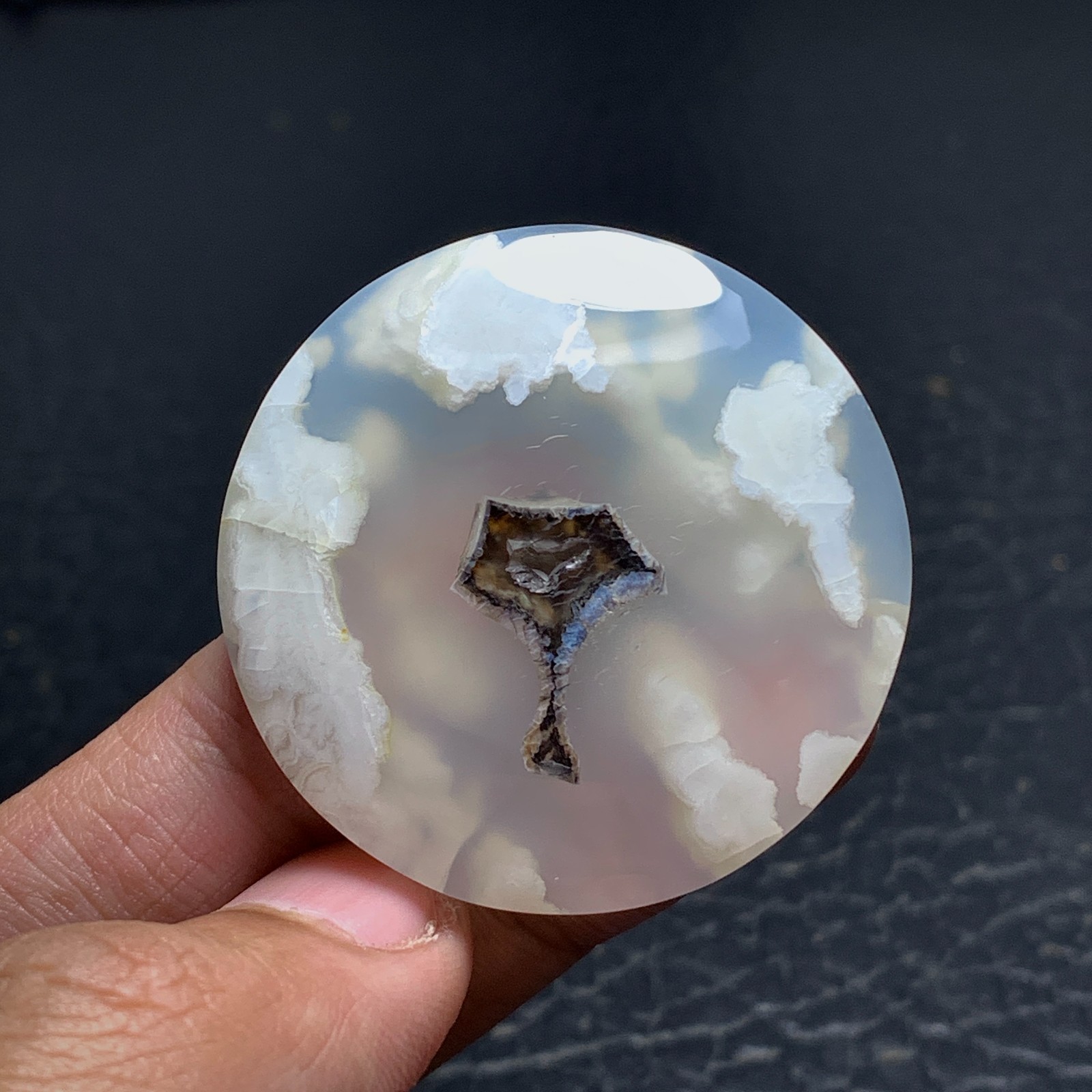 Dendritic Agate Cabochon 39x39x7.5mm High Quality 87 ct