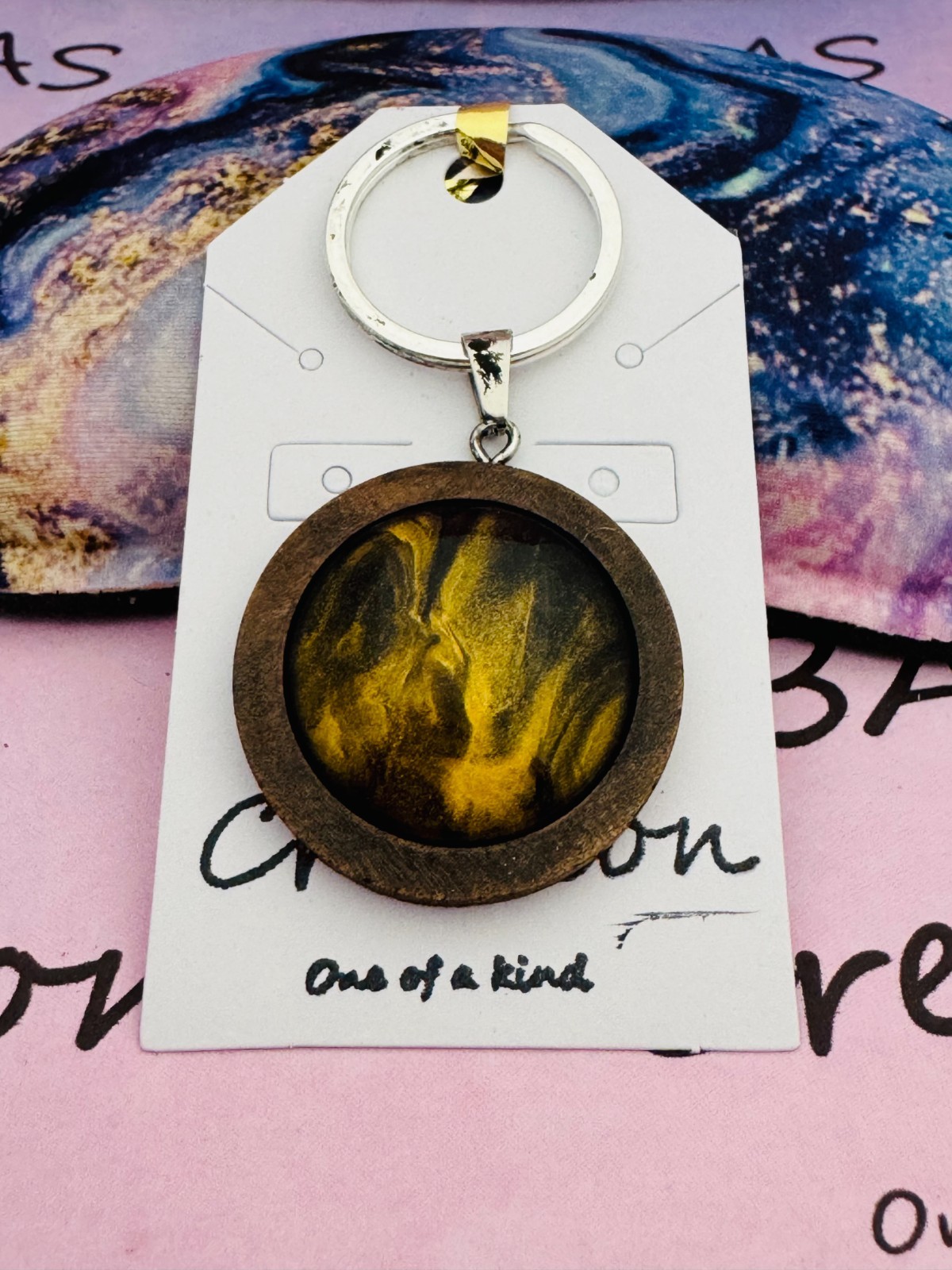 Cabochon Keychain One of a kind Hand-Painted by a local Ozark artist — Me