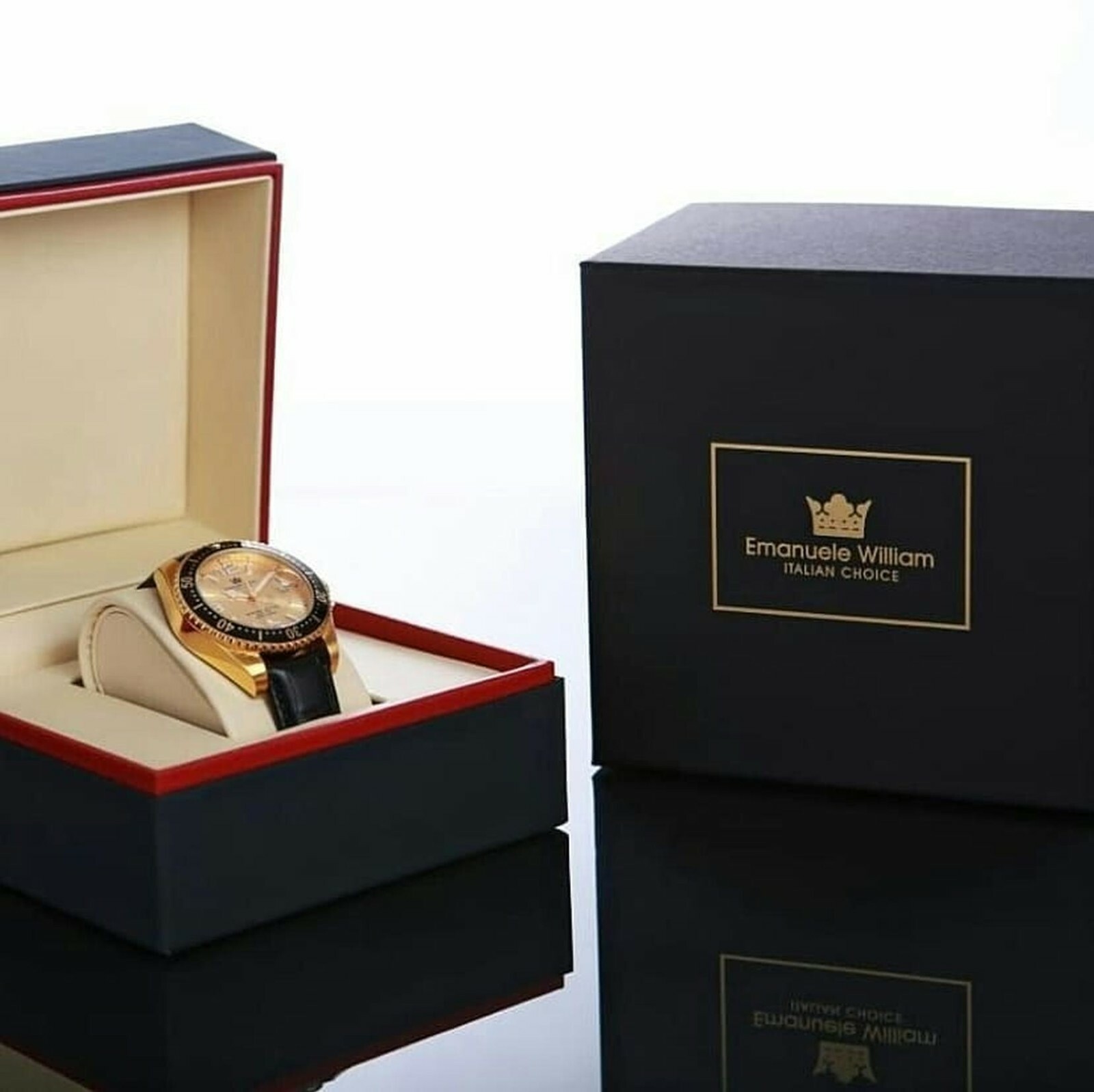 Orologio Oro Automatico Subacqueo lancette luminose pelle Edizione Limitata 100p