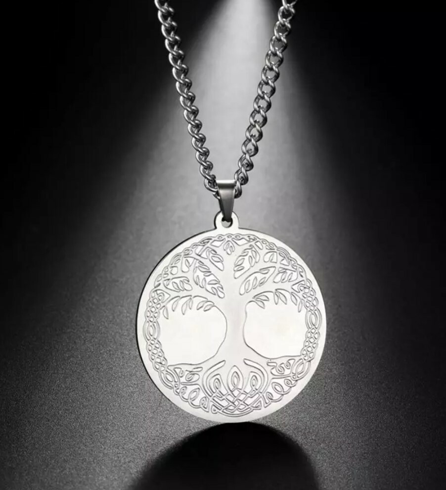 Stainless Steel Celtic Tree of Life Necklace with 60 cm (23.62 in) chain