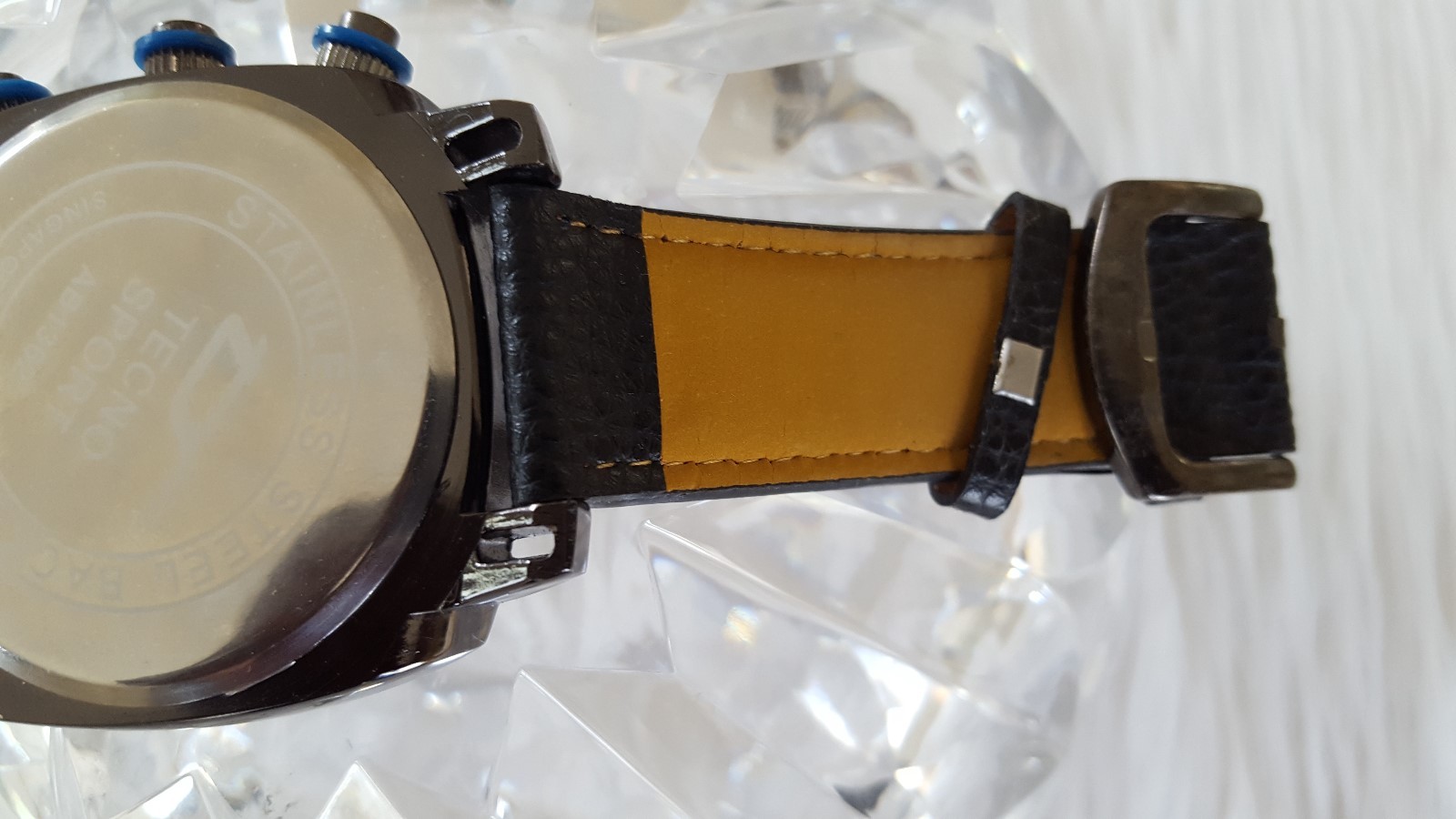NEW – TECNO SPORT Black Dial blue Band AB1362 (315)