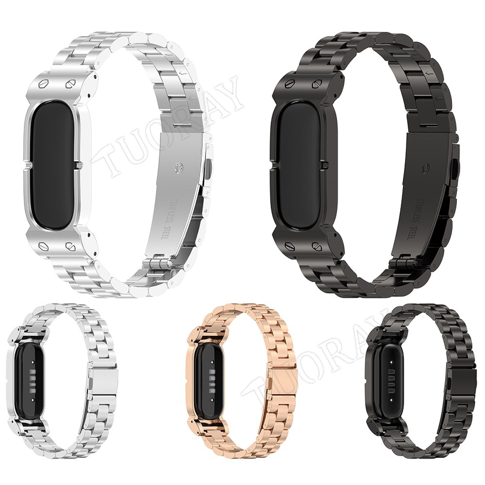 Stainless Steel Metal Adjustable Strap For Google Fitbit Air Replacement Band