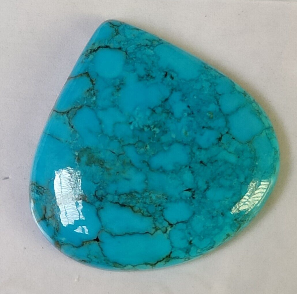 Arizona Mine Natural Sky Blue Turquoise Pear 32.95 Ct. Loose Gemstone for Gifts