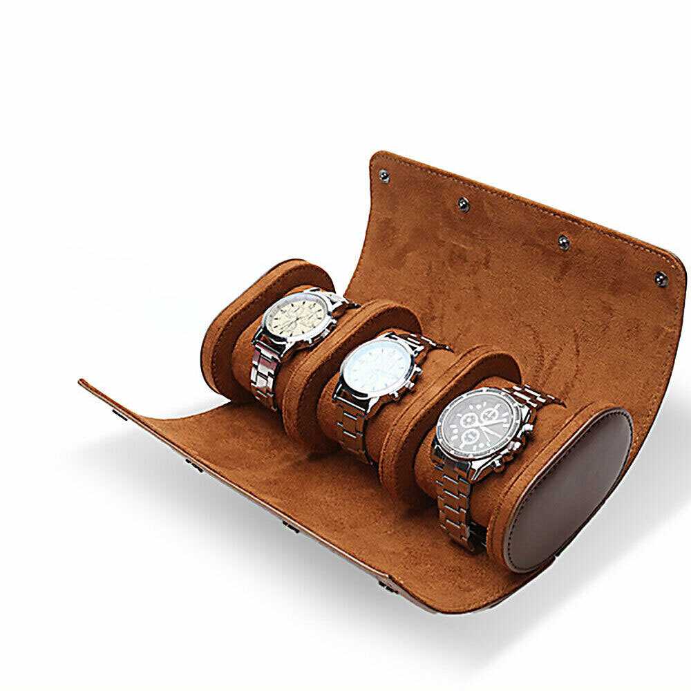Watch Roll Travel Case Portable Leather Display Watch Jewelry Storage box NEW#
