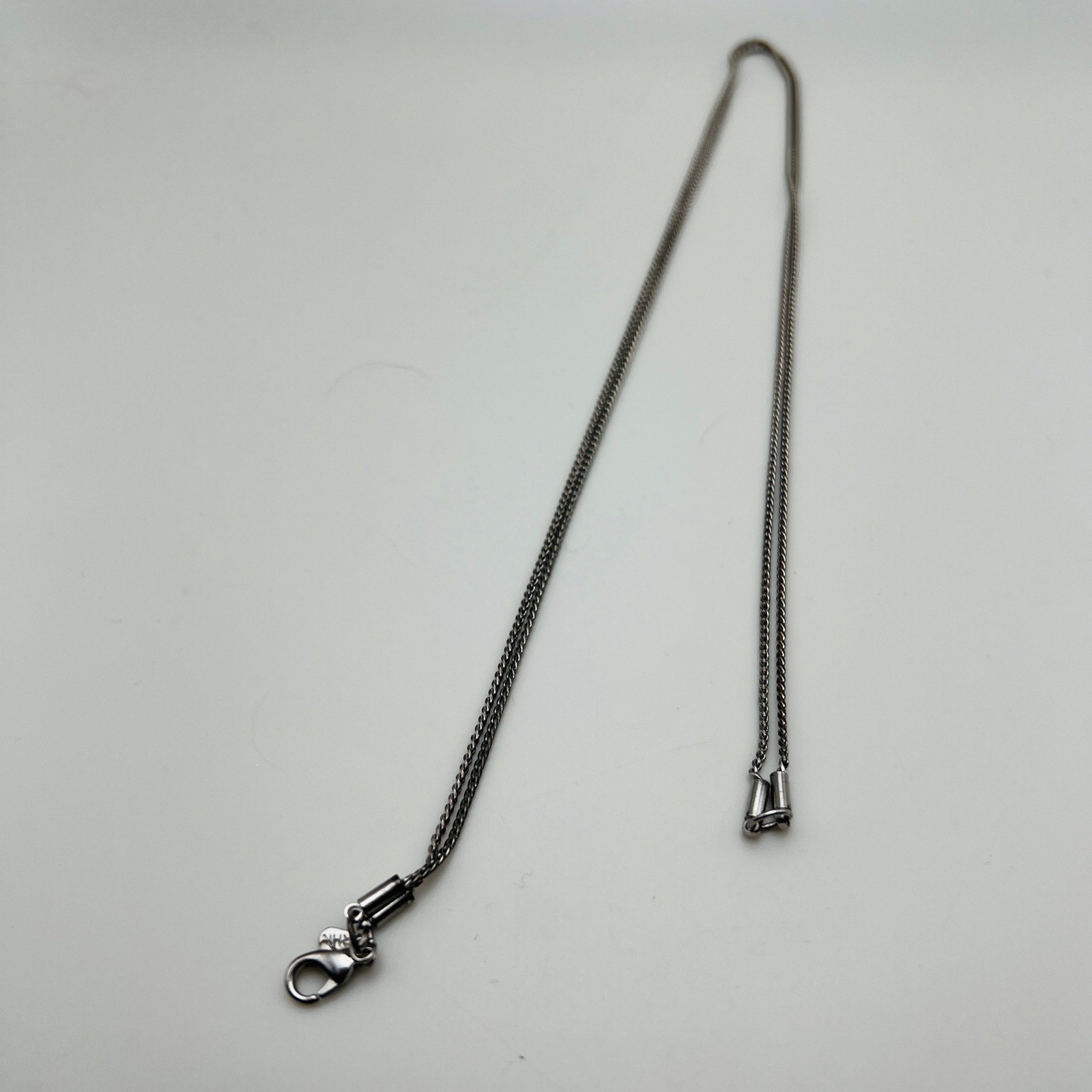 Roman Wheat Chain Necklace Silver Tone Double Strand Vintage Fashion Basic