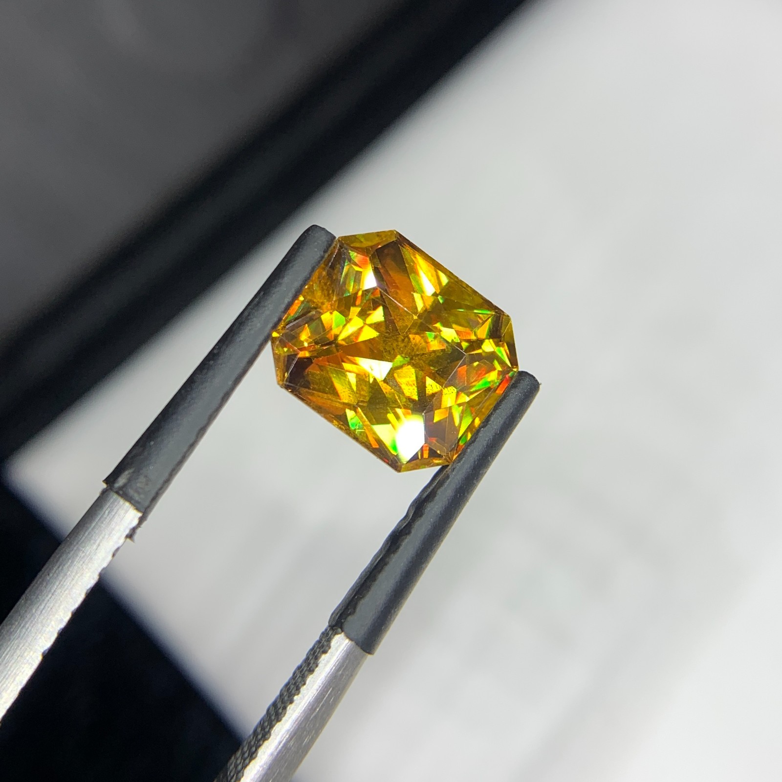 3.54 Carat Natural Brown Sphene Octagon Shape Faceted Loose Gemstone
