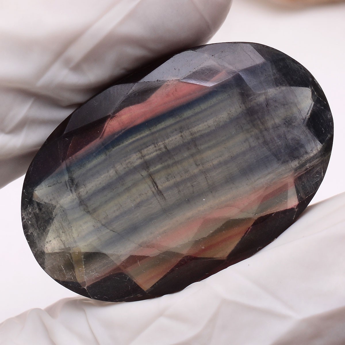 86.25 Cts Natural Bi Color Fluorite Untreated Designer Oval Cut Huge Gemstone