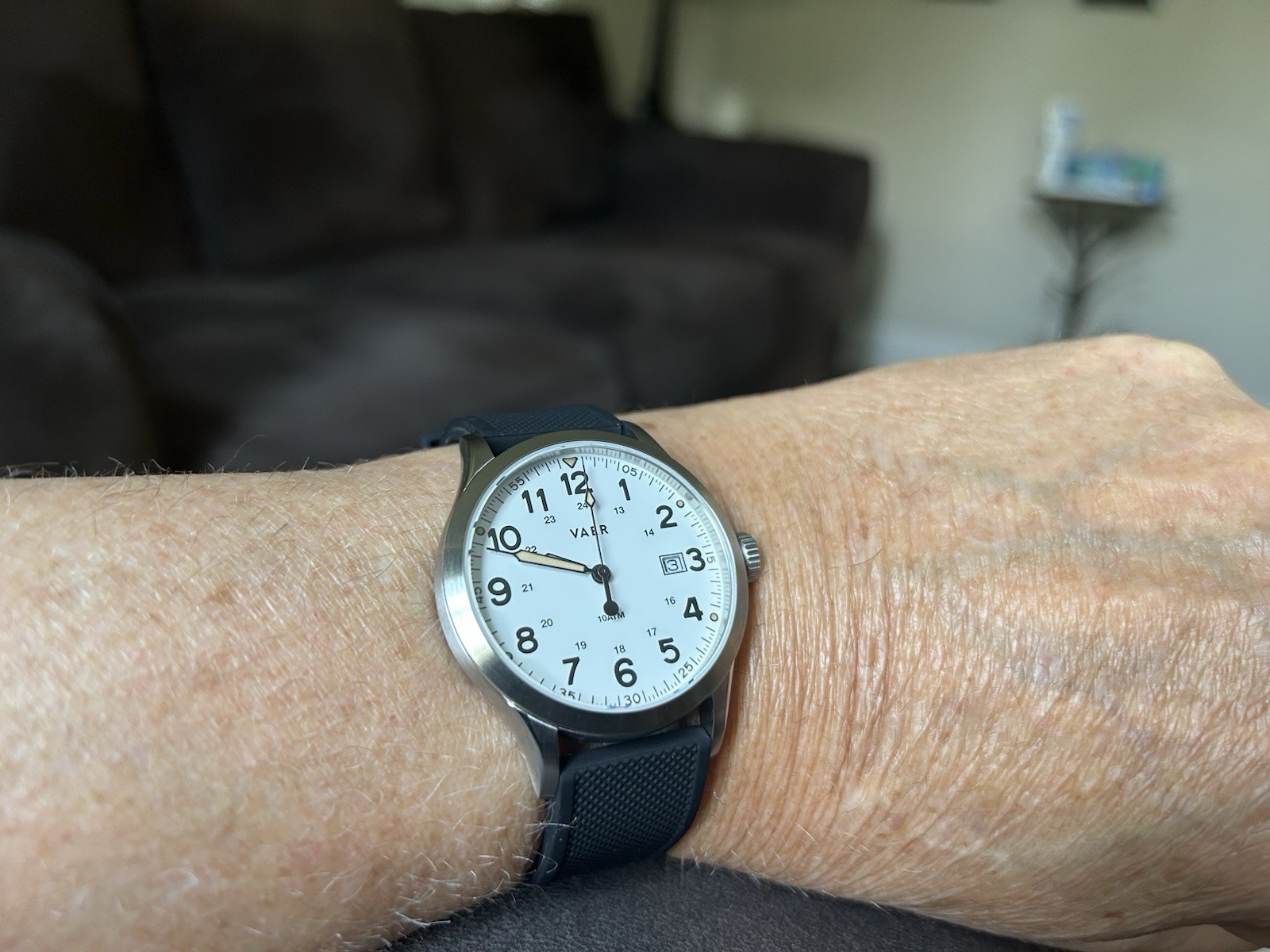VAER S5 FIELD WHITE 40MM QUARTZ 100M WATCH