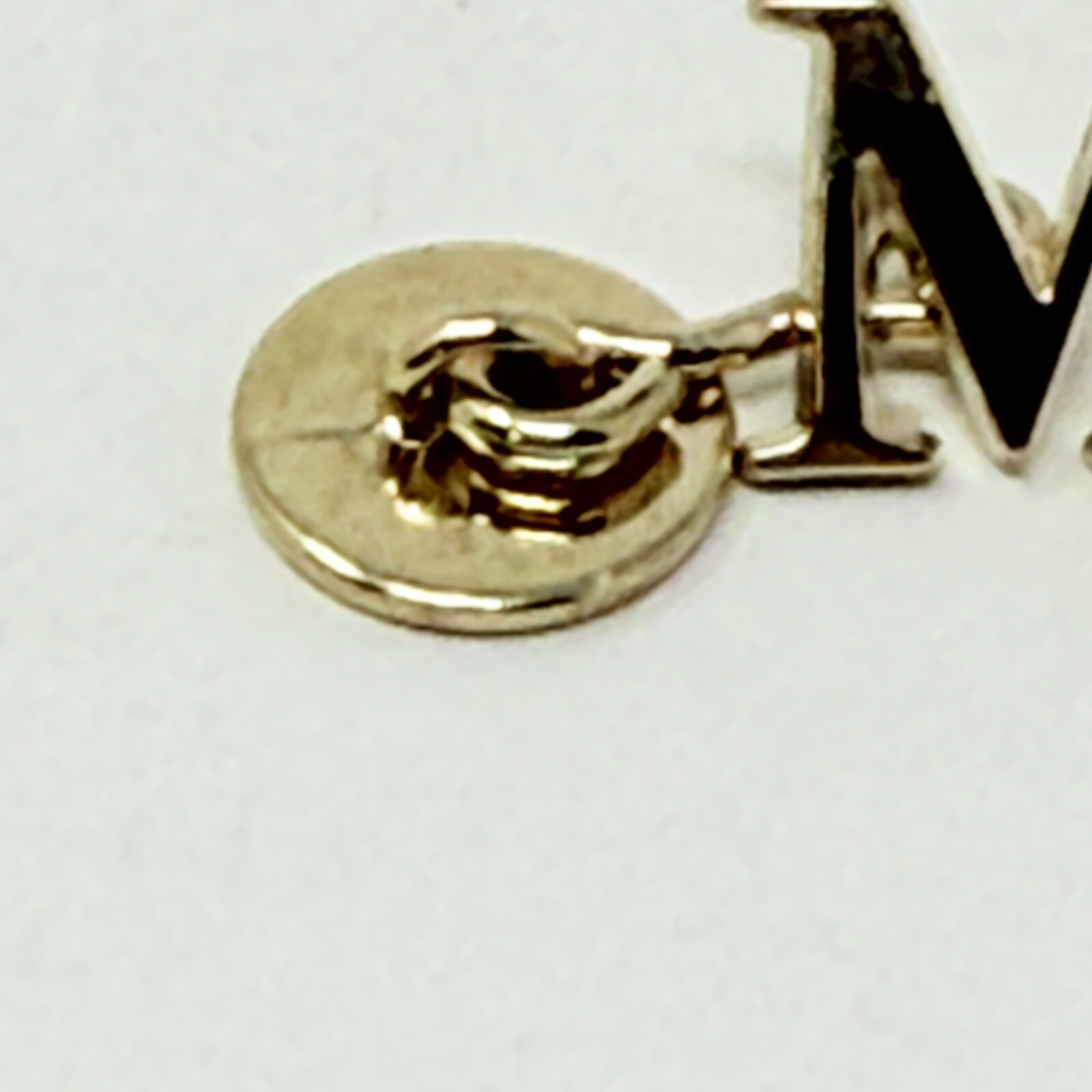M Monogram Initial Letter Gold Colored Cuff Links 3/8 in X 3/8 in Square