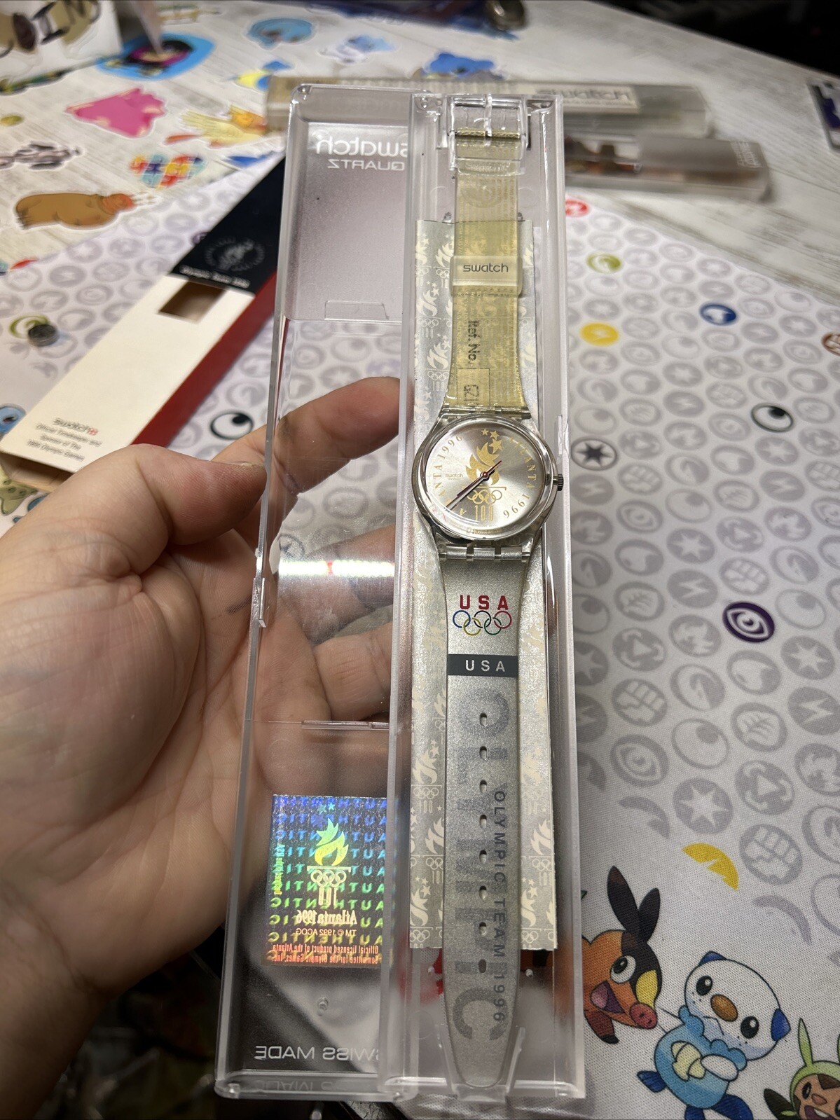 BRAND NEW! Vintage Swatch Olympic Team Watch Women Swiss Made Atlanta 1996