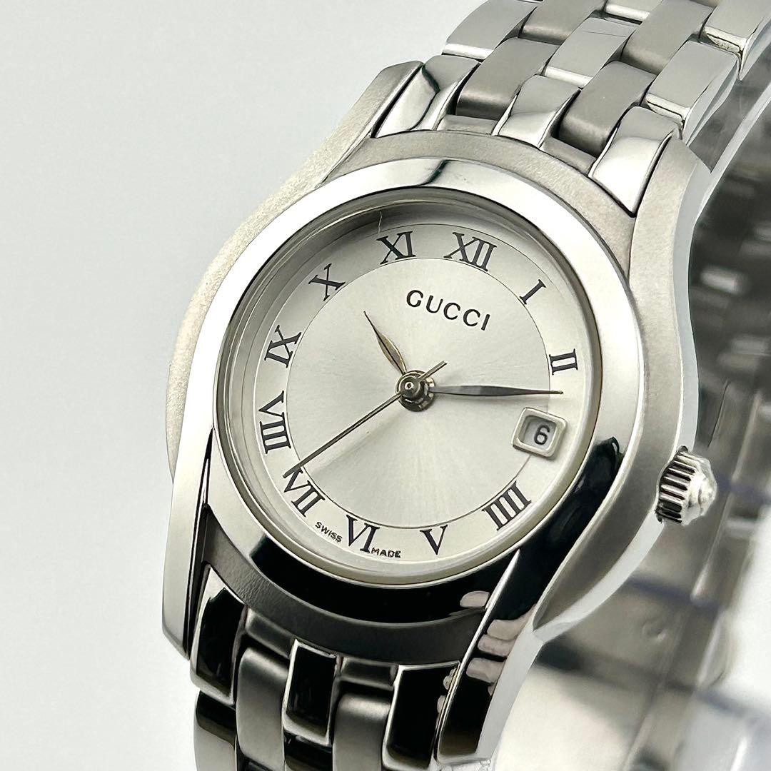 GUCCI 5500L Women’s Quartz Watch Silver Dial 27mm Stainless Steel