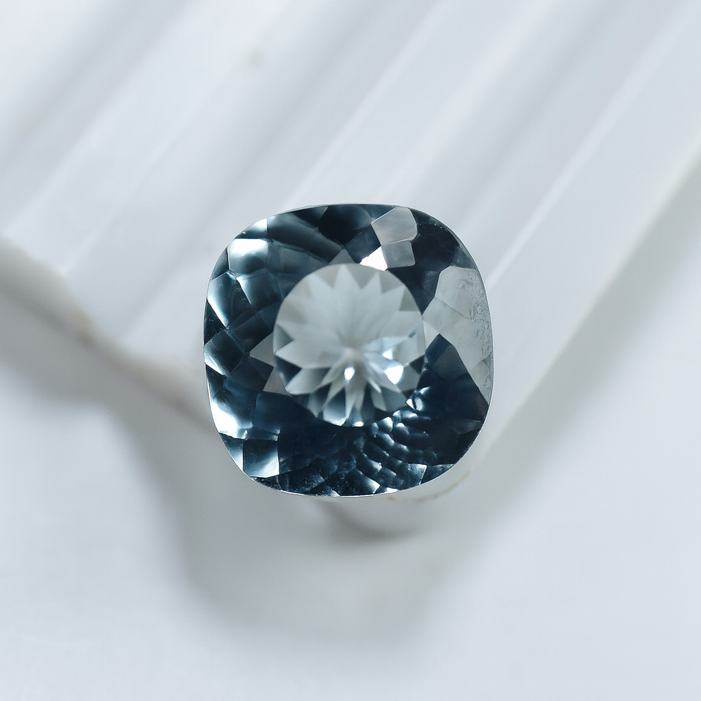 9.2 Ct Natural Blue Aquamarine Square Cushion Cut Certified Loose Gemstone
