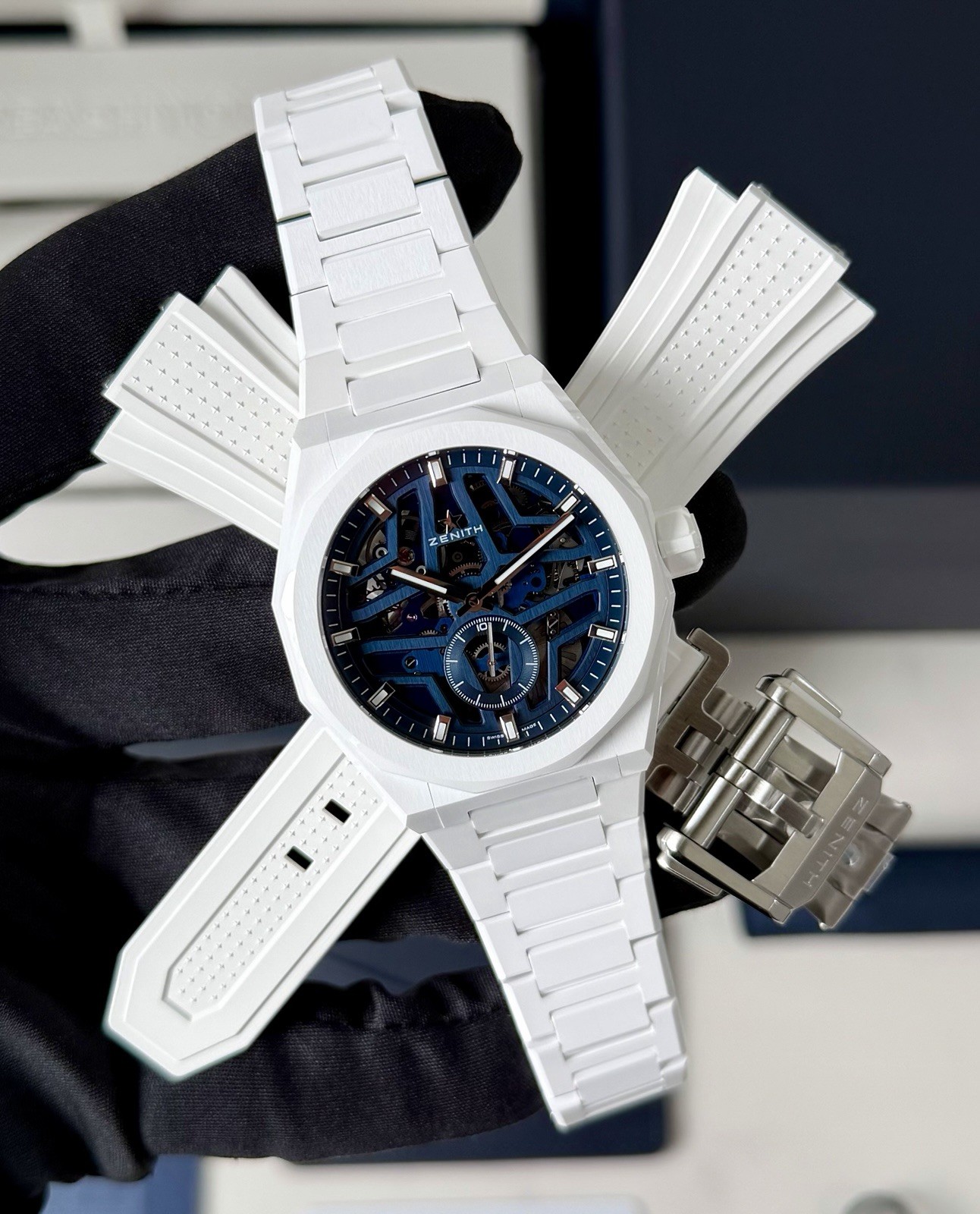 Zenith Defy Skyline Skeleton White Ceramic 2026 Full Set 49.9301.3620/79.I001