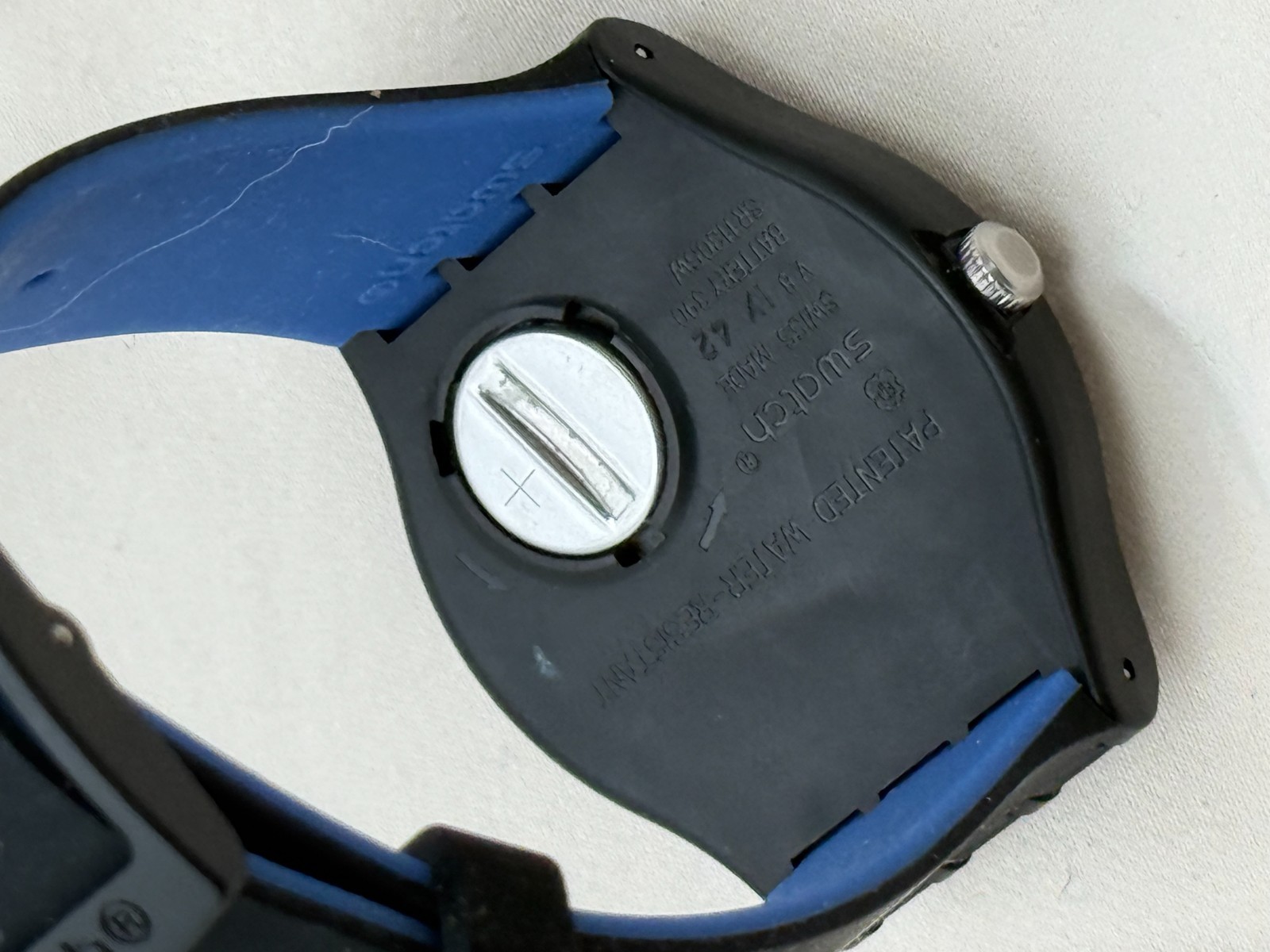 Swatch SUOB165 Blueboost 41mm Quartz Semi-Transparent Dial Black/Blue