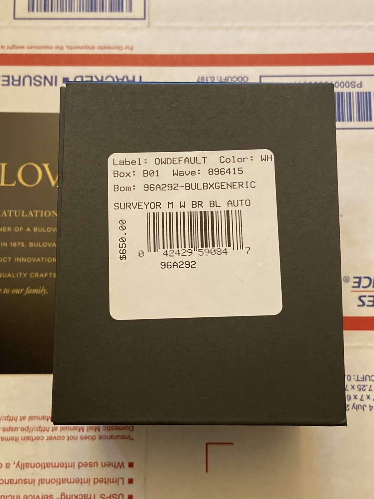 Bulova Men’s Surveyor Exhibition Front & Rear Stainless Steel 96A292 BNIB Unworn
