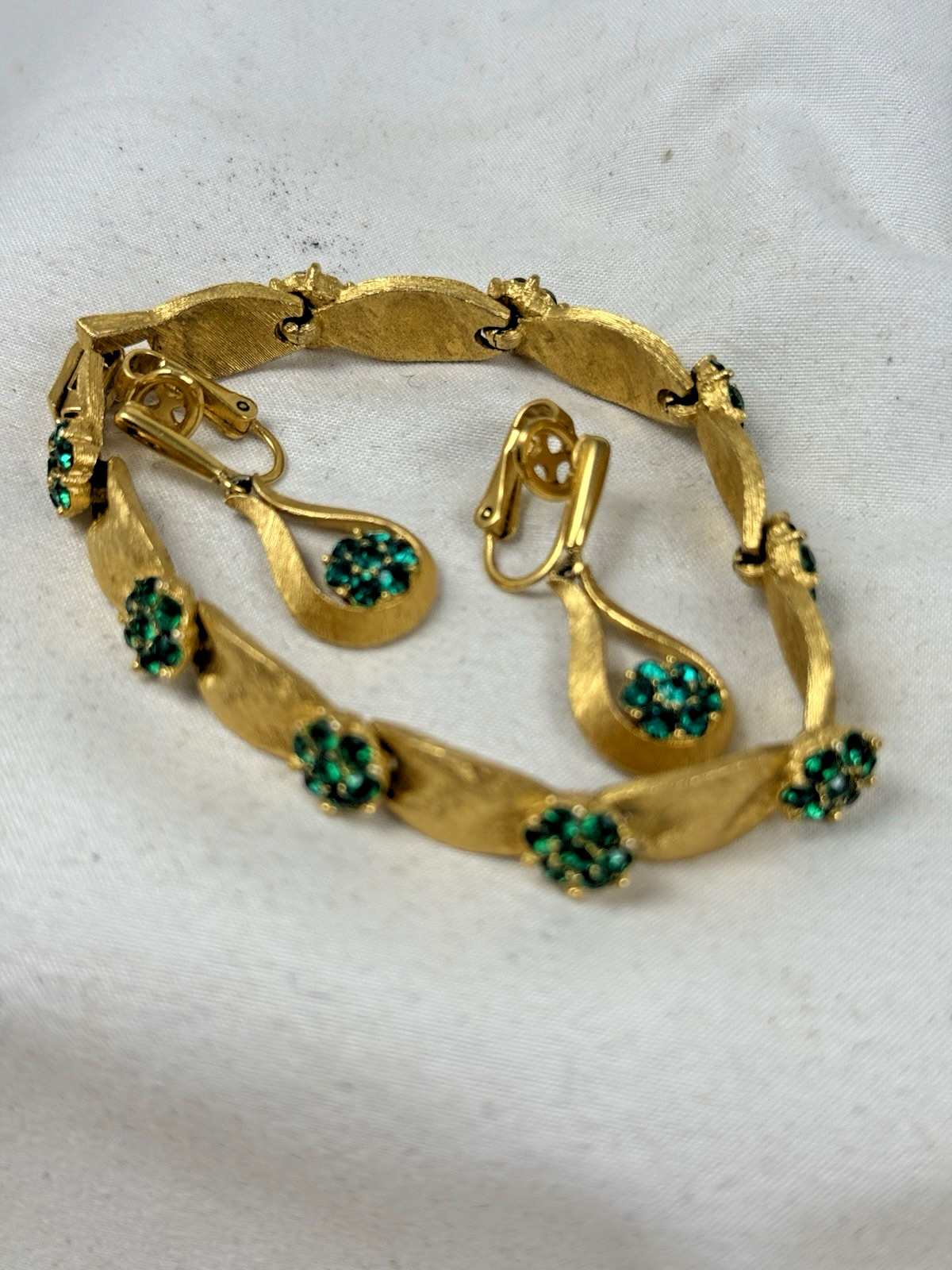 SET Trifari Jewels Alfred Philippe Birthday Series Bracelet Earrings Orig Box