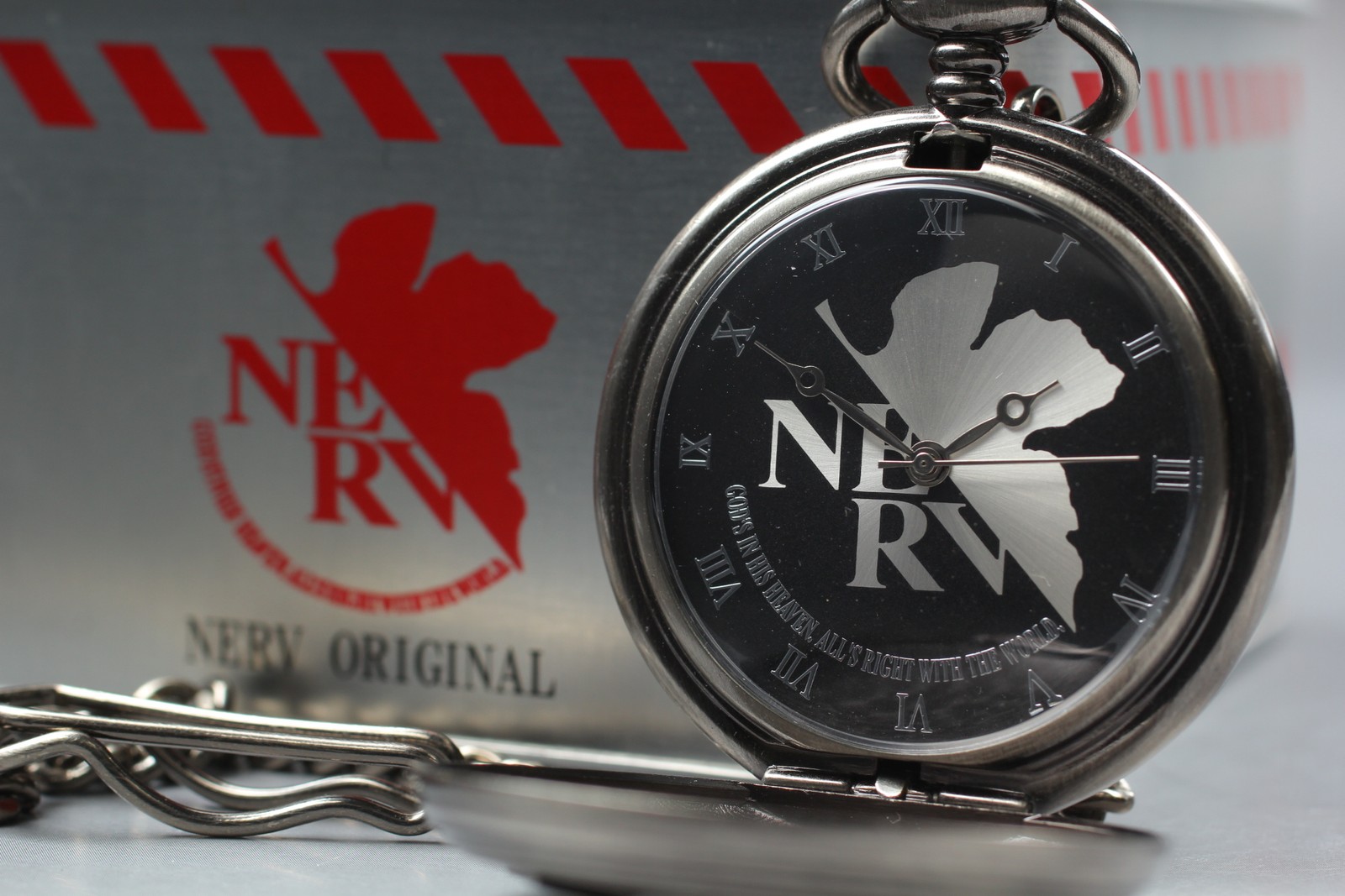 NOS Evangelion NERV Pocket MINT Box Neon Genesis Watch Japan Anime Collectible