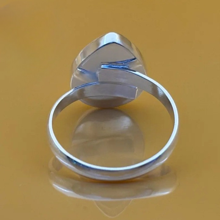925 Sterling Silver Adjustable 9x11mm Pear Ring Setting Handmade DIY Jewelry