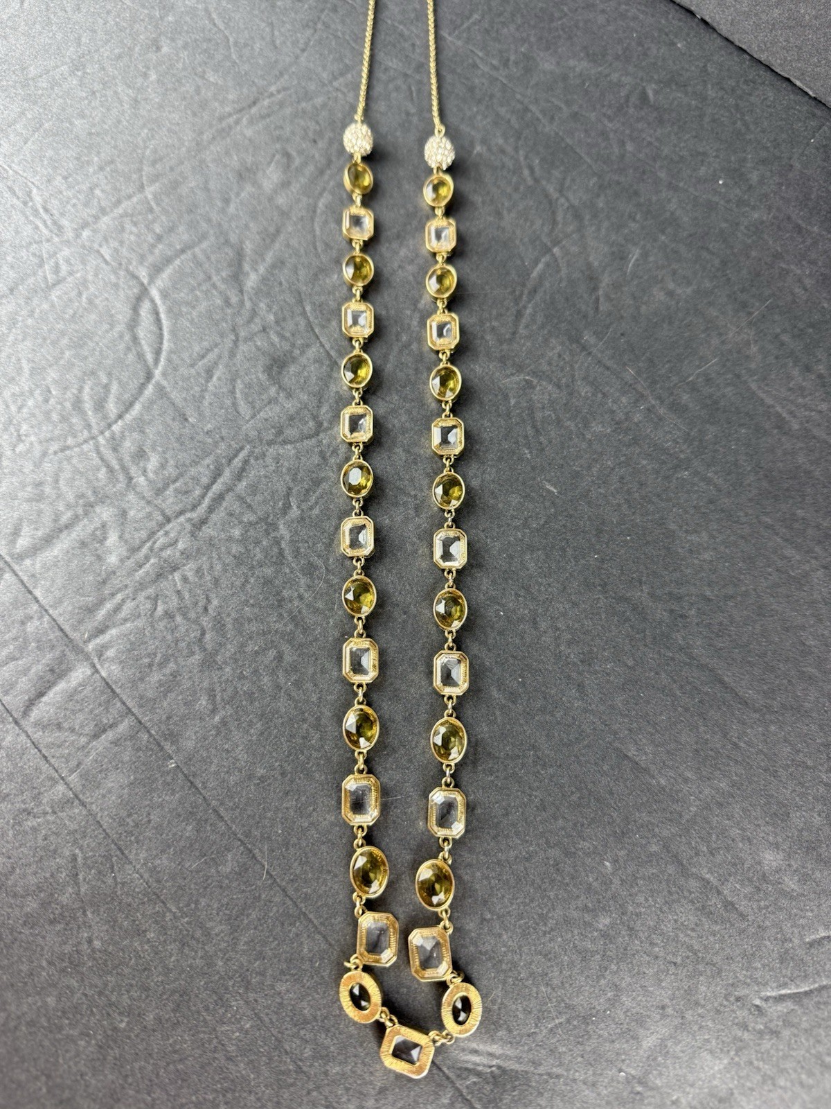 Vintage Ann Taylor Faceted Rhinestone Statement Necklace