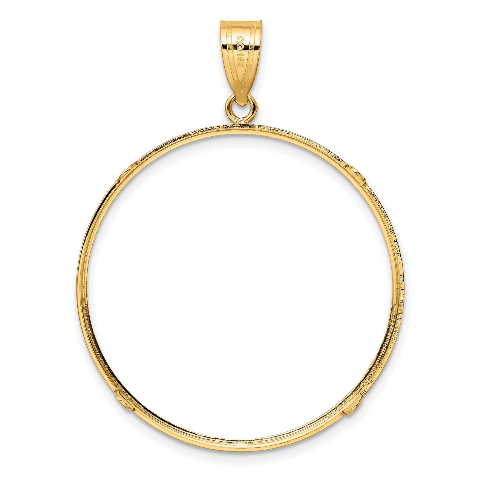1907-1933 US $20 St Gaudens Double Eagle Prong Set Plain D/C Coin Bezel 14k Gold