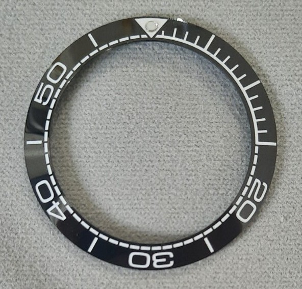 Black Ceramic bezel insert 41.5mm Omega Divers Watch Seamaster Planet Ocean