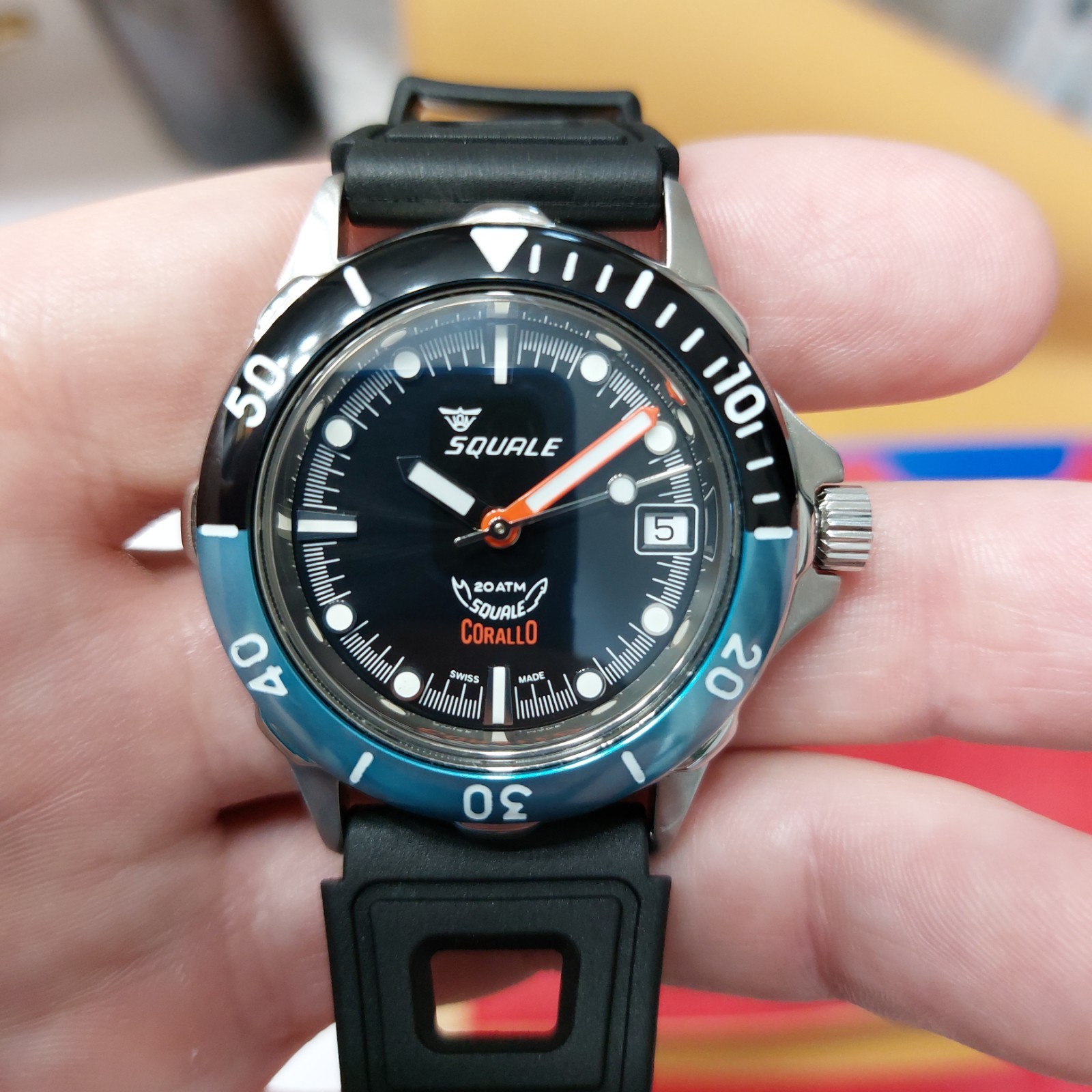 Squale Corallo NOS 2008 Black Dial Automatic Watch. Number 9/100