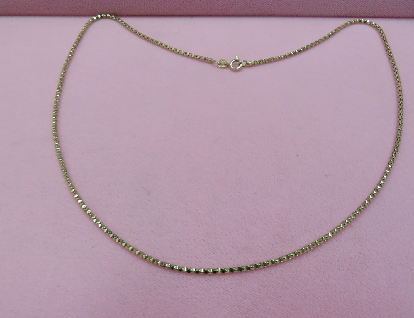 Italy HWC 20″ 14K Venetian Link Chain Necklace w/ Spring Clasp 4.69 Grams